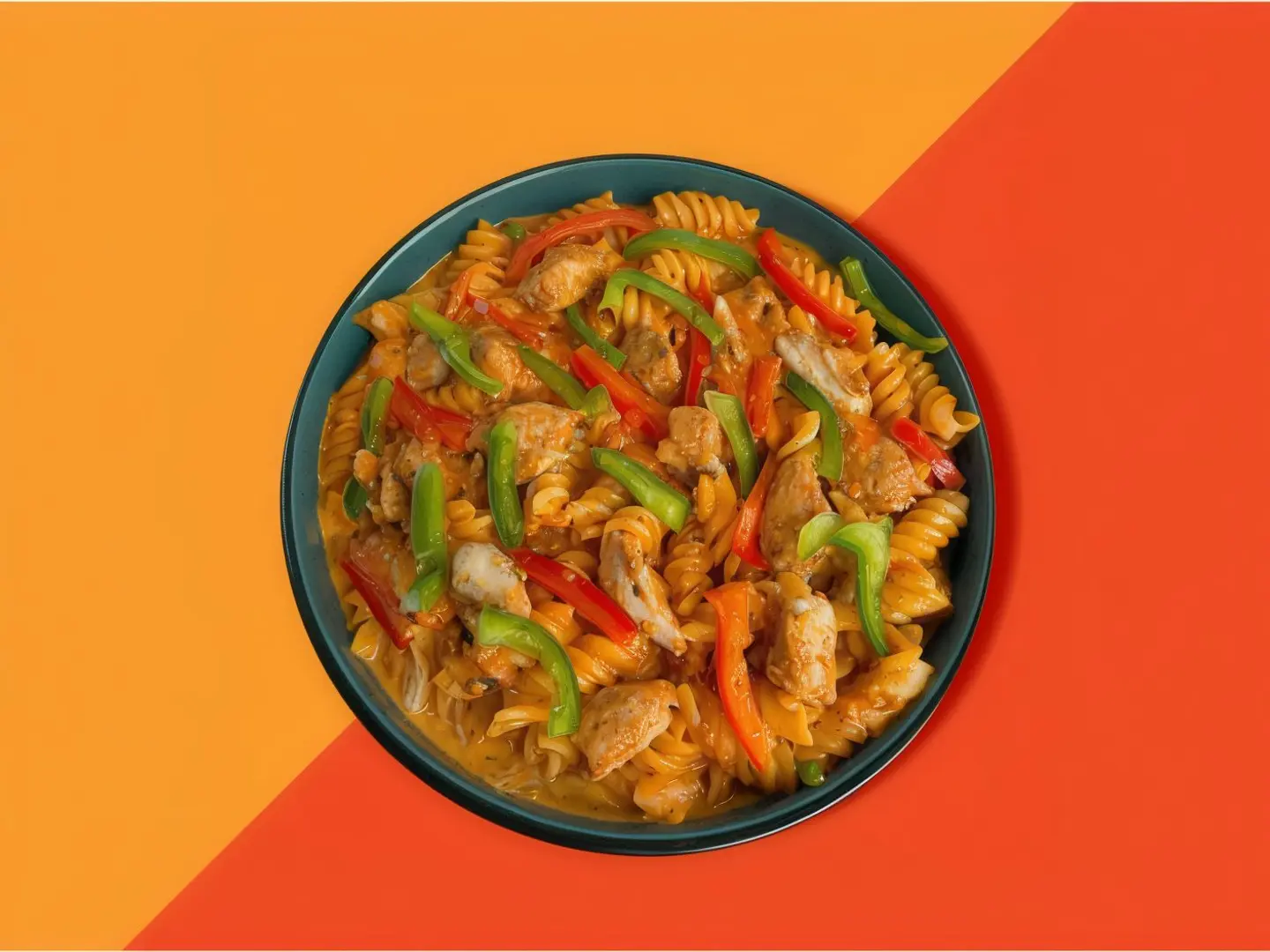 Chicken With Hot Cajin Sauce Pasta