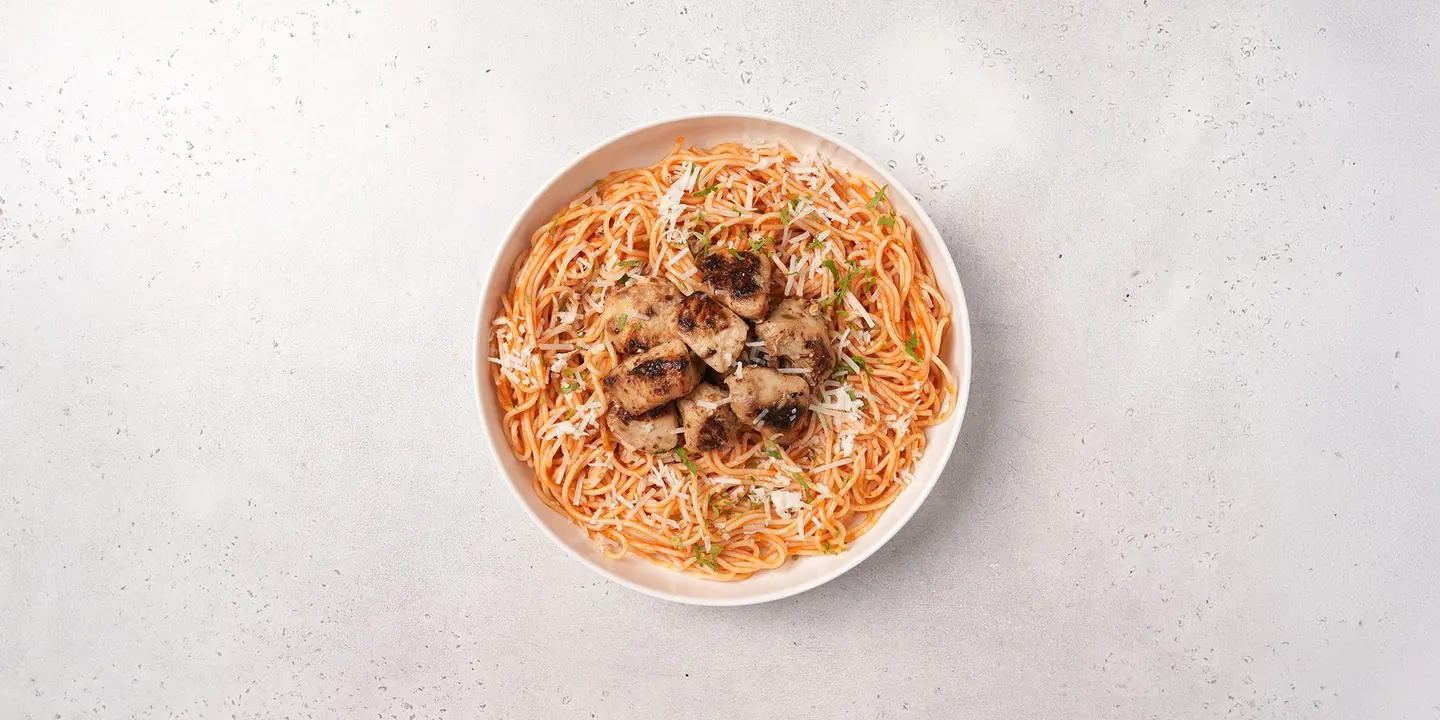 Parmesan Spaghetti With Chicken