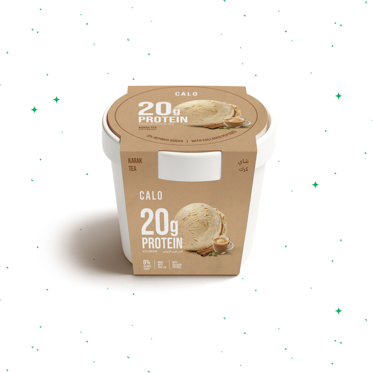 High Protein Karak Tea Icecream