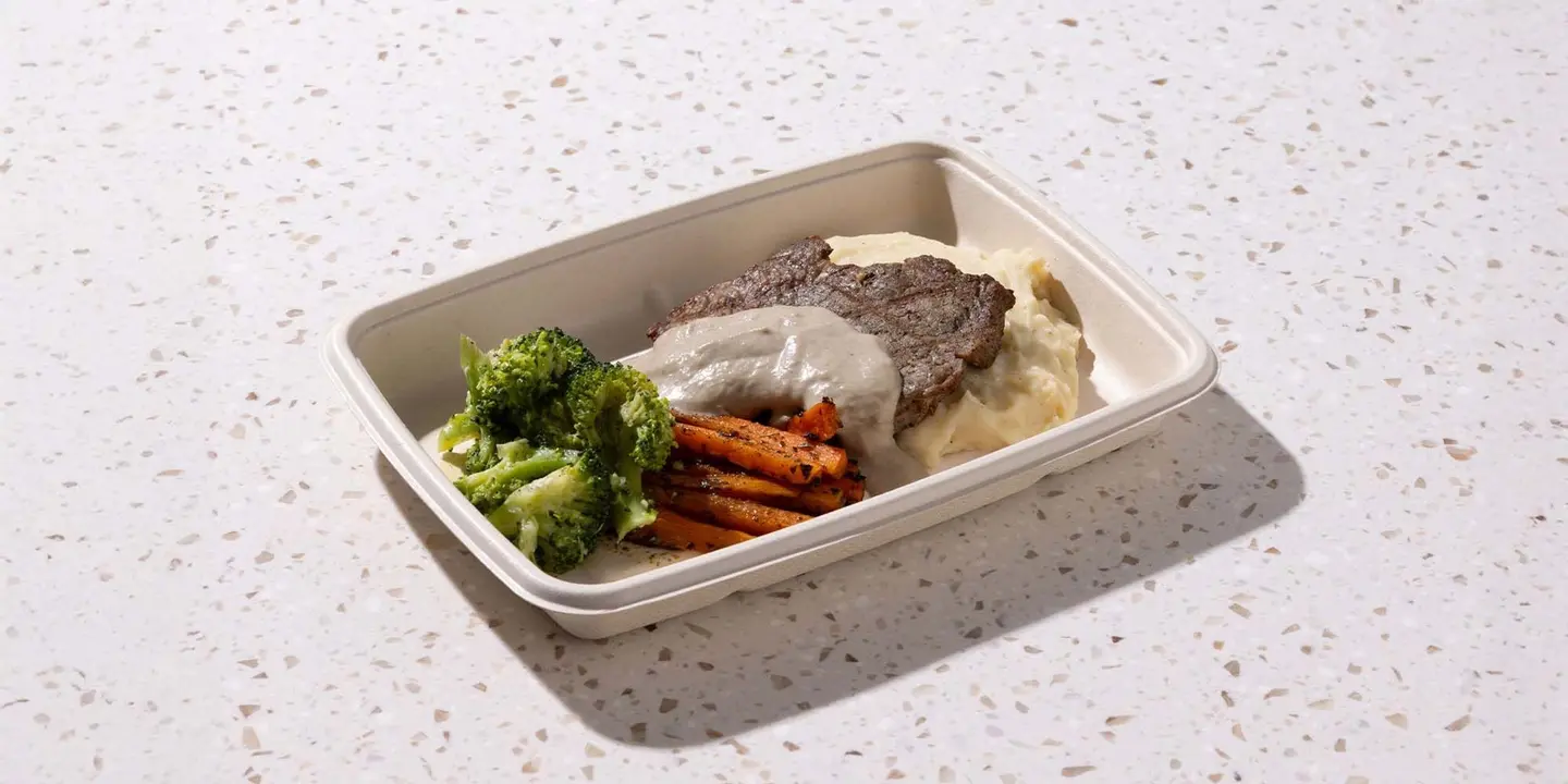 Grilled Rib Eye Steak With Mash