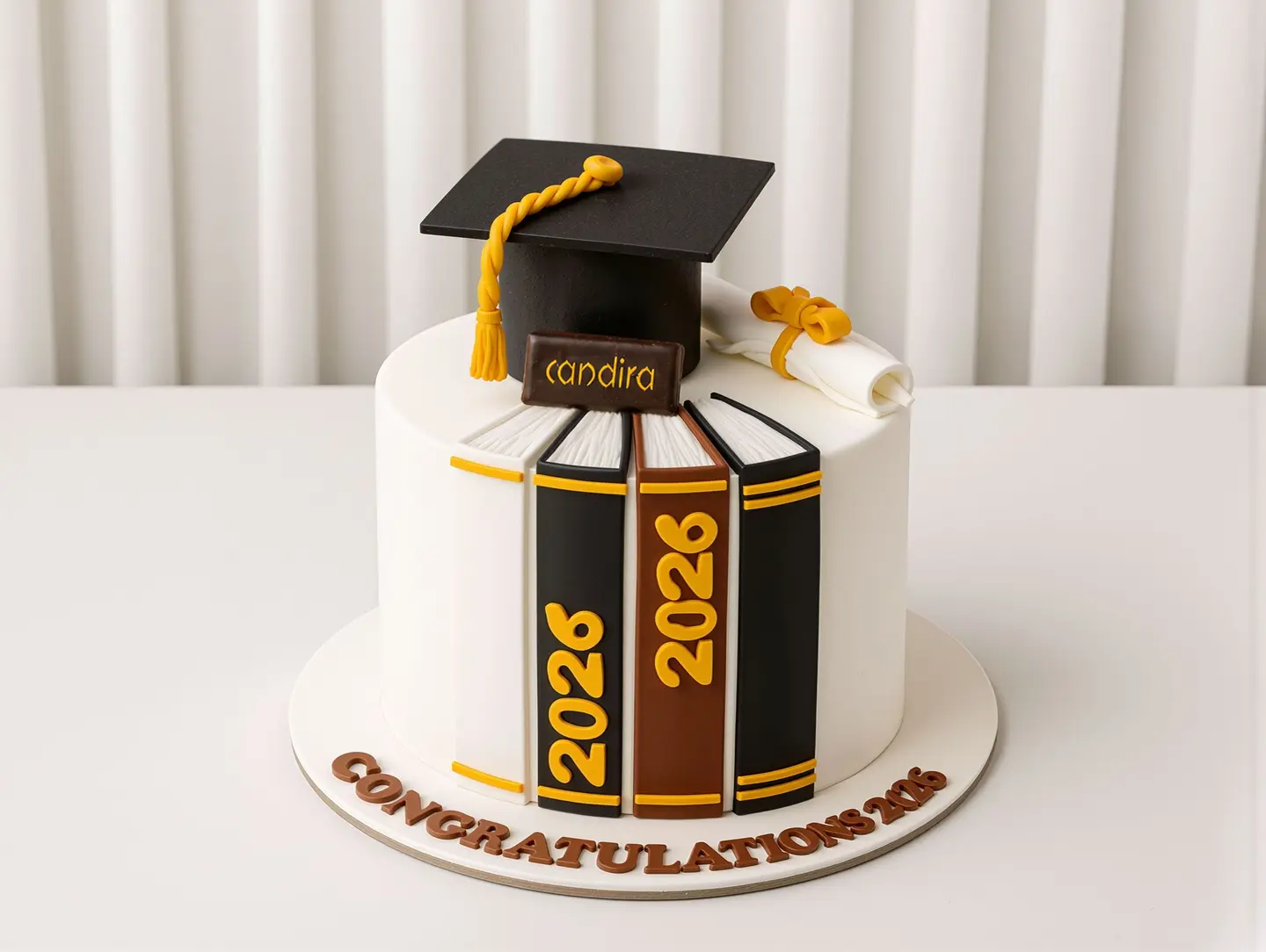 Chocolate Graduation Cake Circular Books