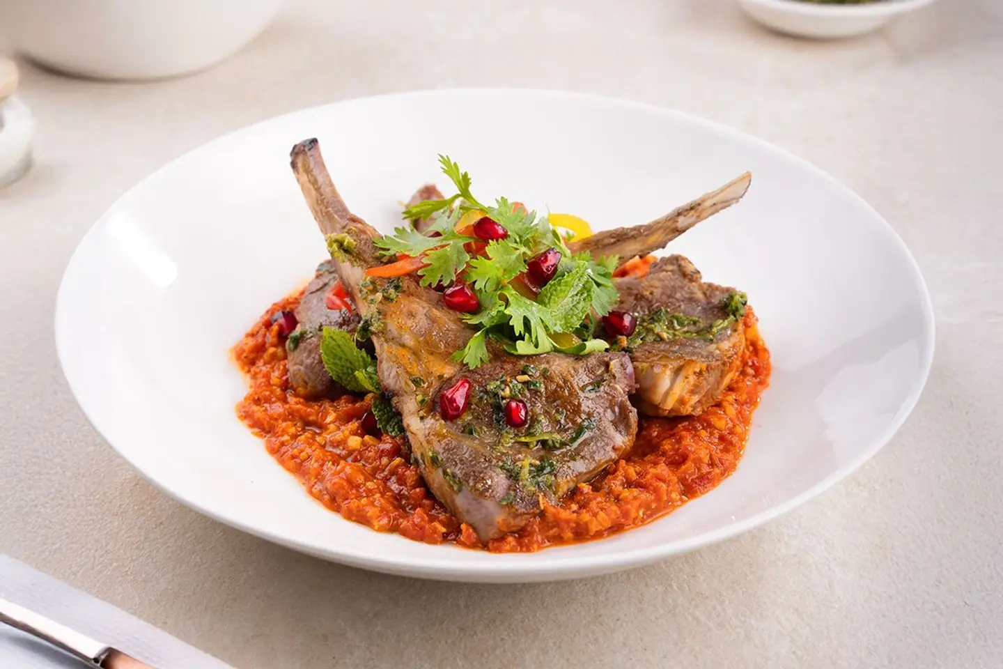 شرائح لحم الضأن الأسترالي المشوي