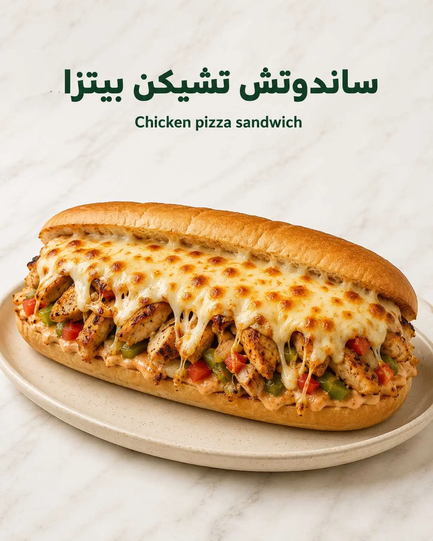 ساندوتش تشكن بيتزا