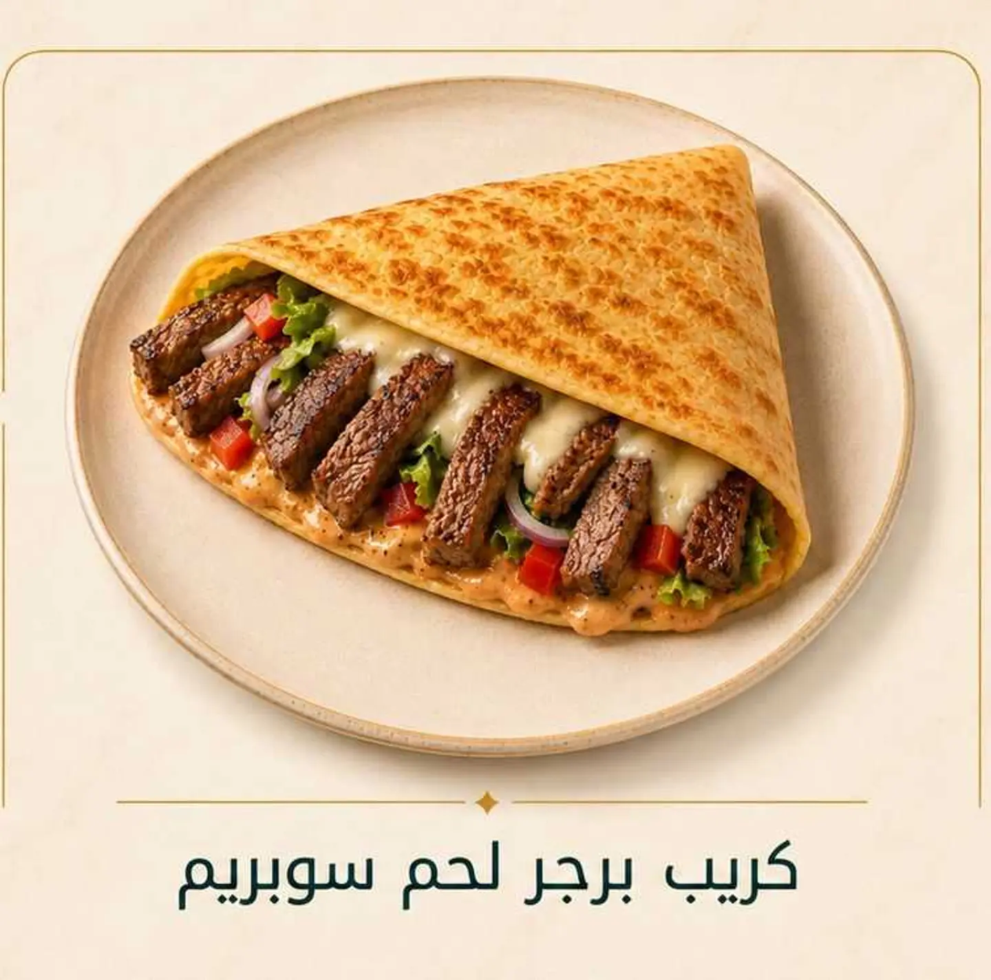 كريب برجر لحم سوبريم