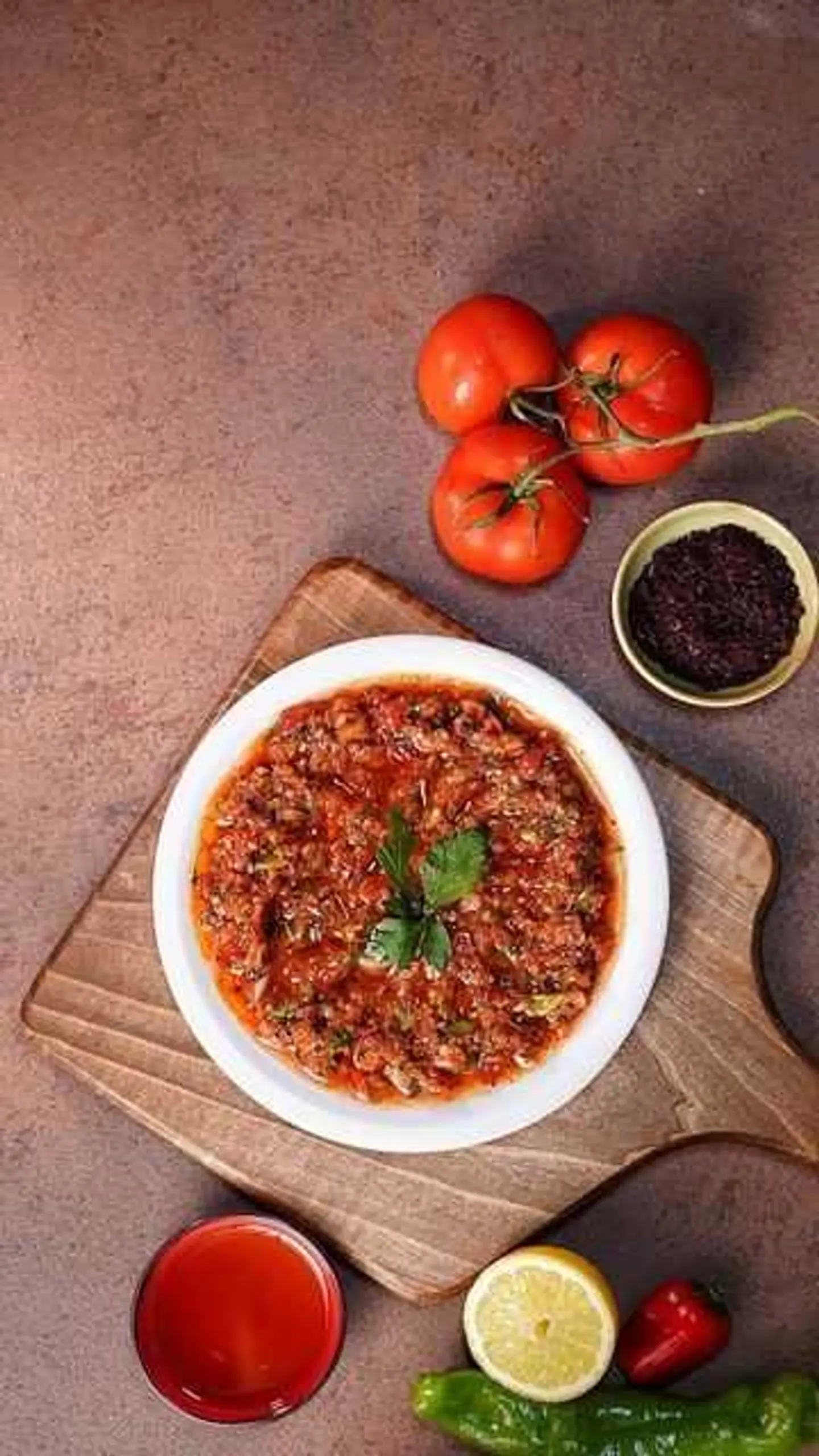 Tomato Pan With Meat With Olive Oil