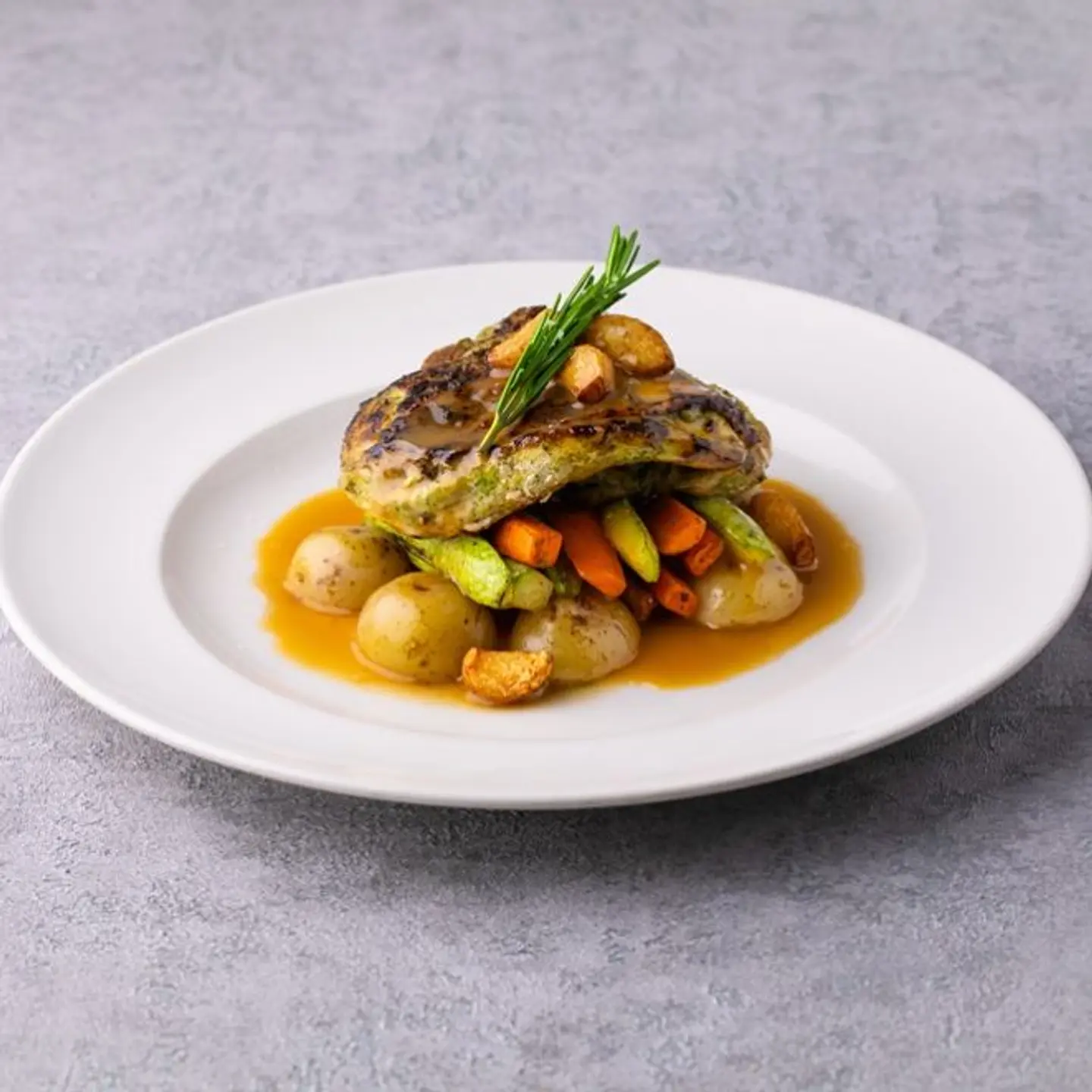 دجاج مشوي اندر بريك