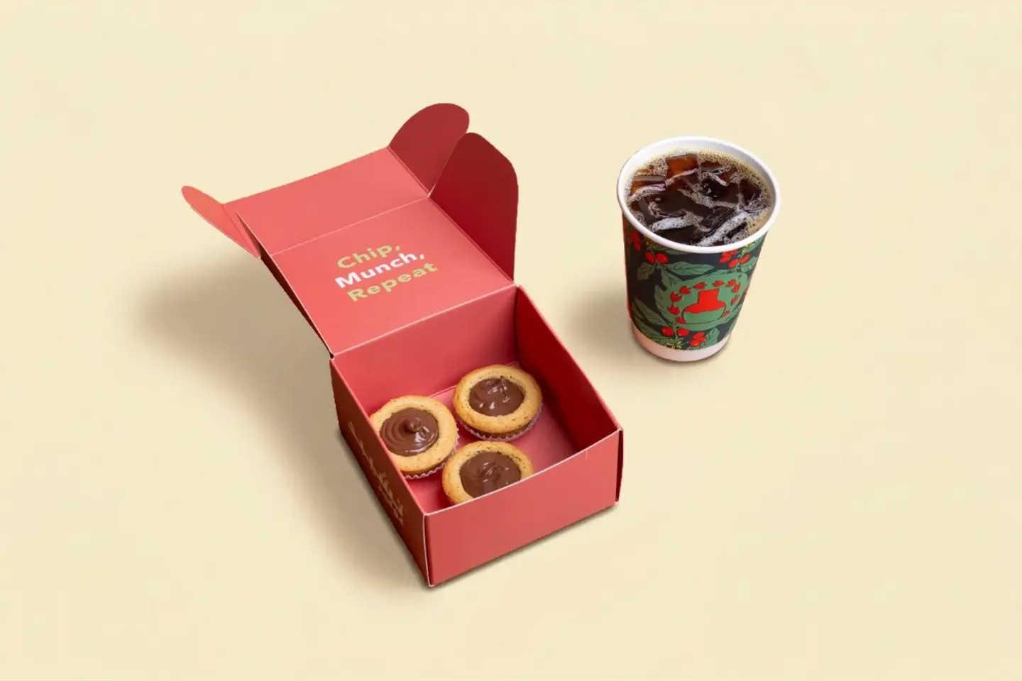 Mini Nutella Cup With Coffee Of The Day Iced