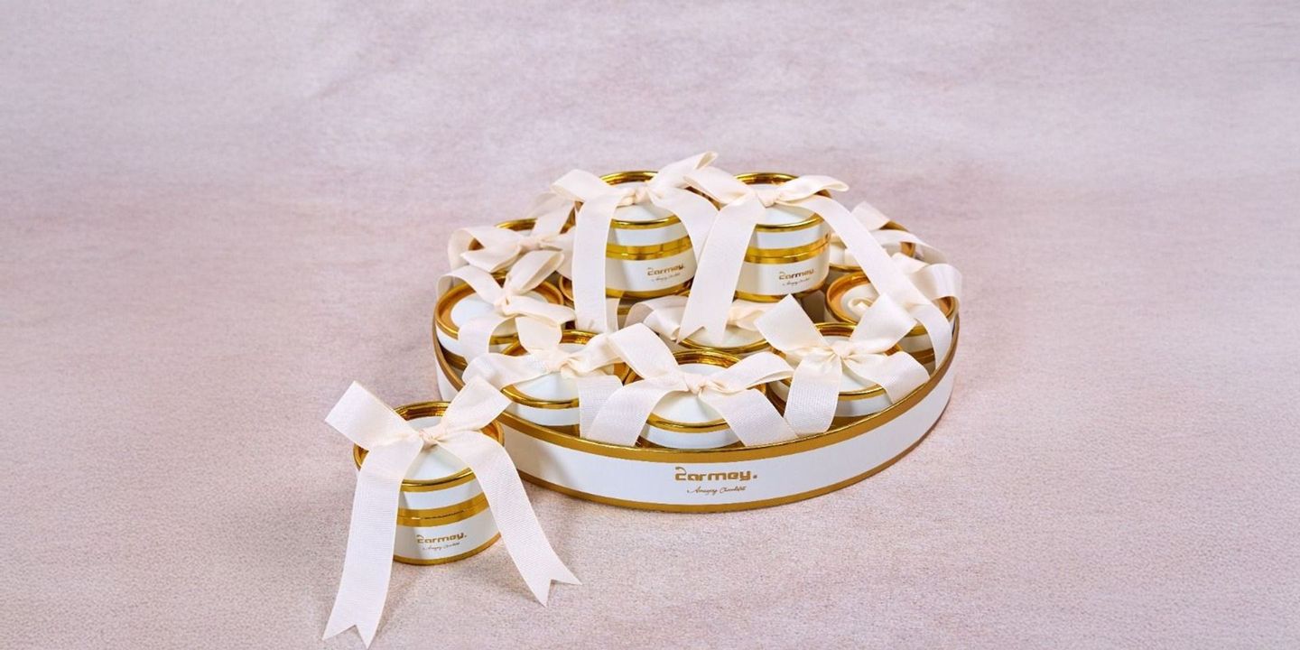 Beige Round Distribution Tray