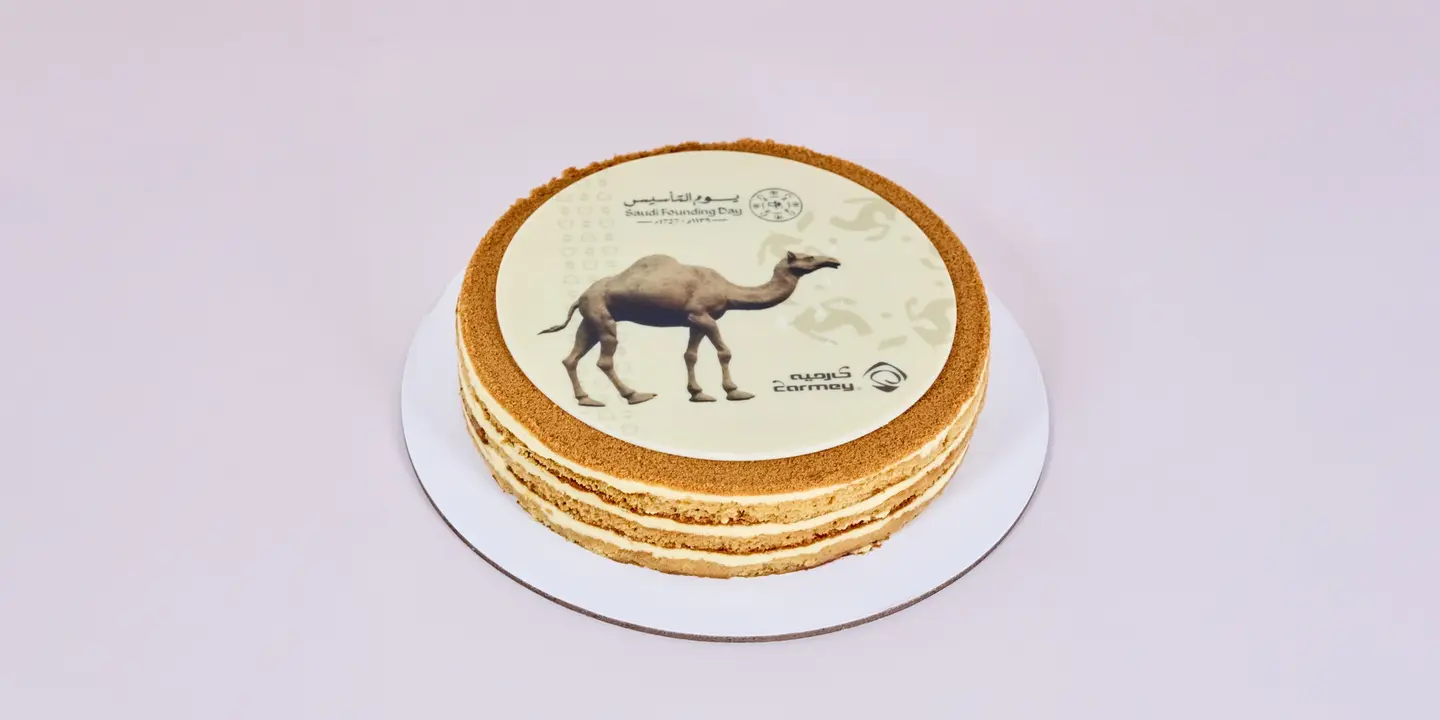 كيكة يوم التأسيس بالعسل