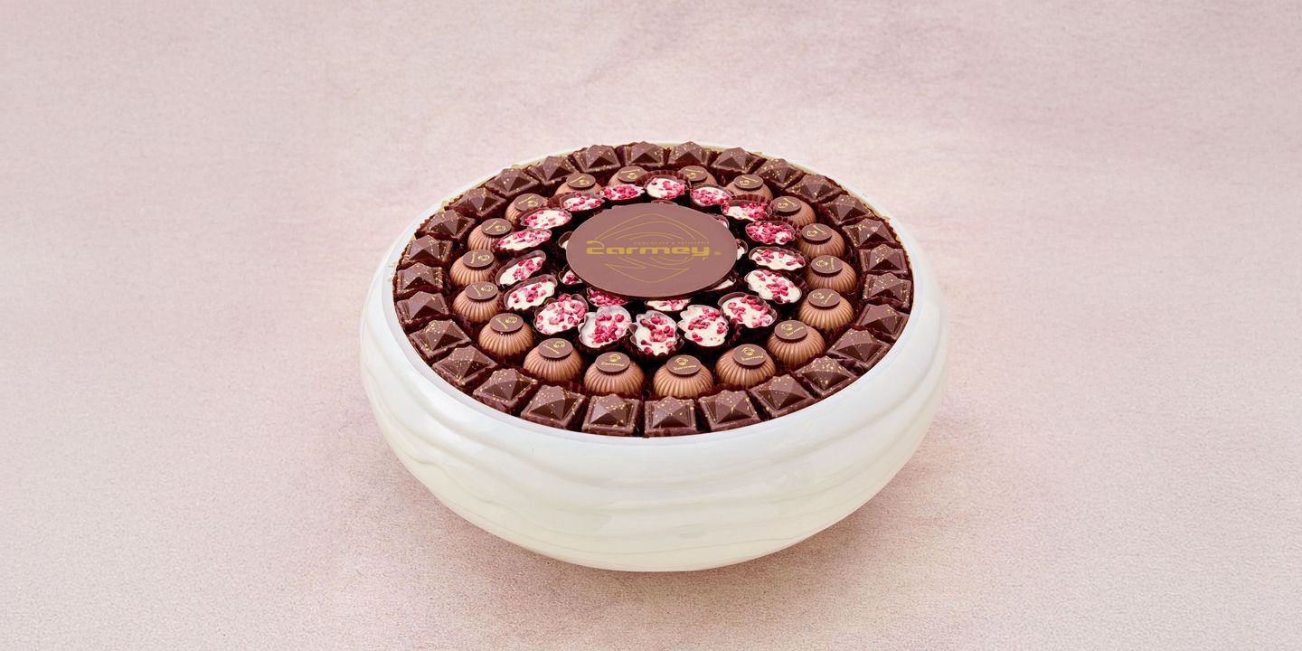 Large White Uncovered Chocolate Vase