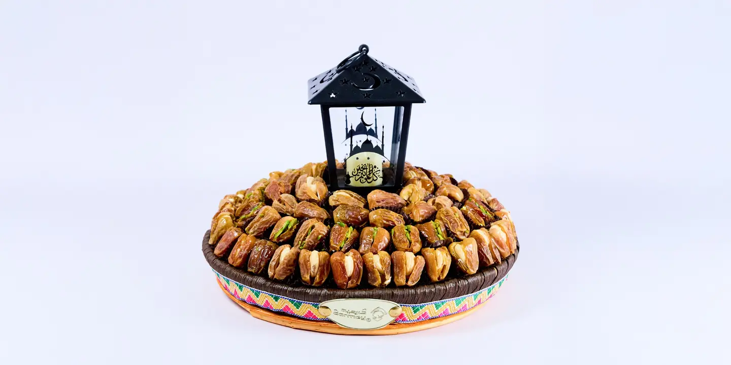 A Luxurious Tray Of Stuffed Dates For Ramadan