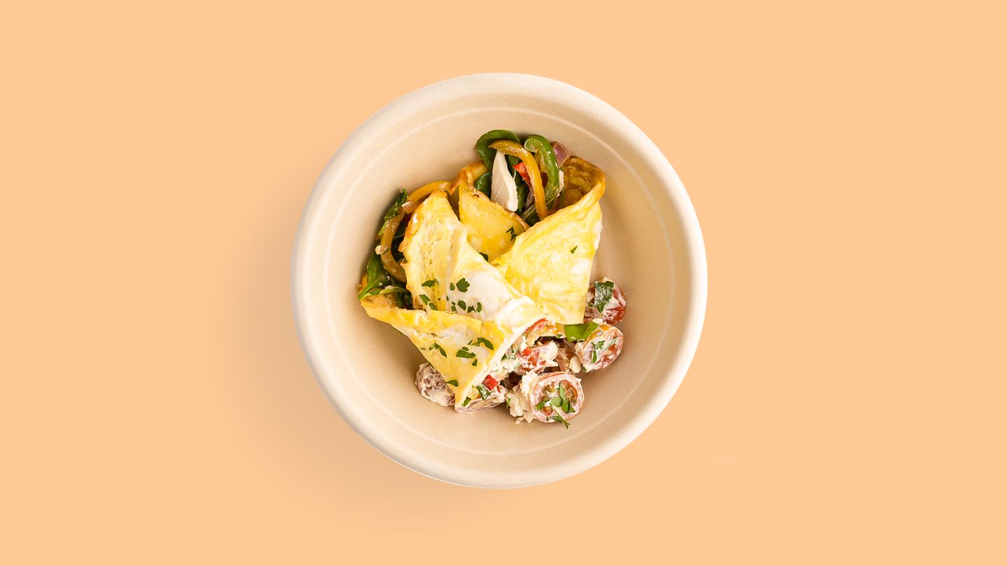 High Protein Feta Cheese Omelette 550 Kcal