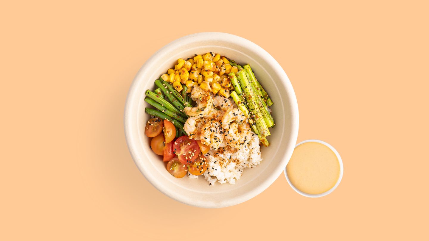 Cajun Shrimps Rice Bowl 637 Kcal