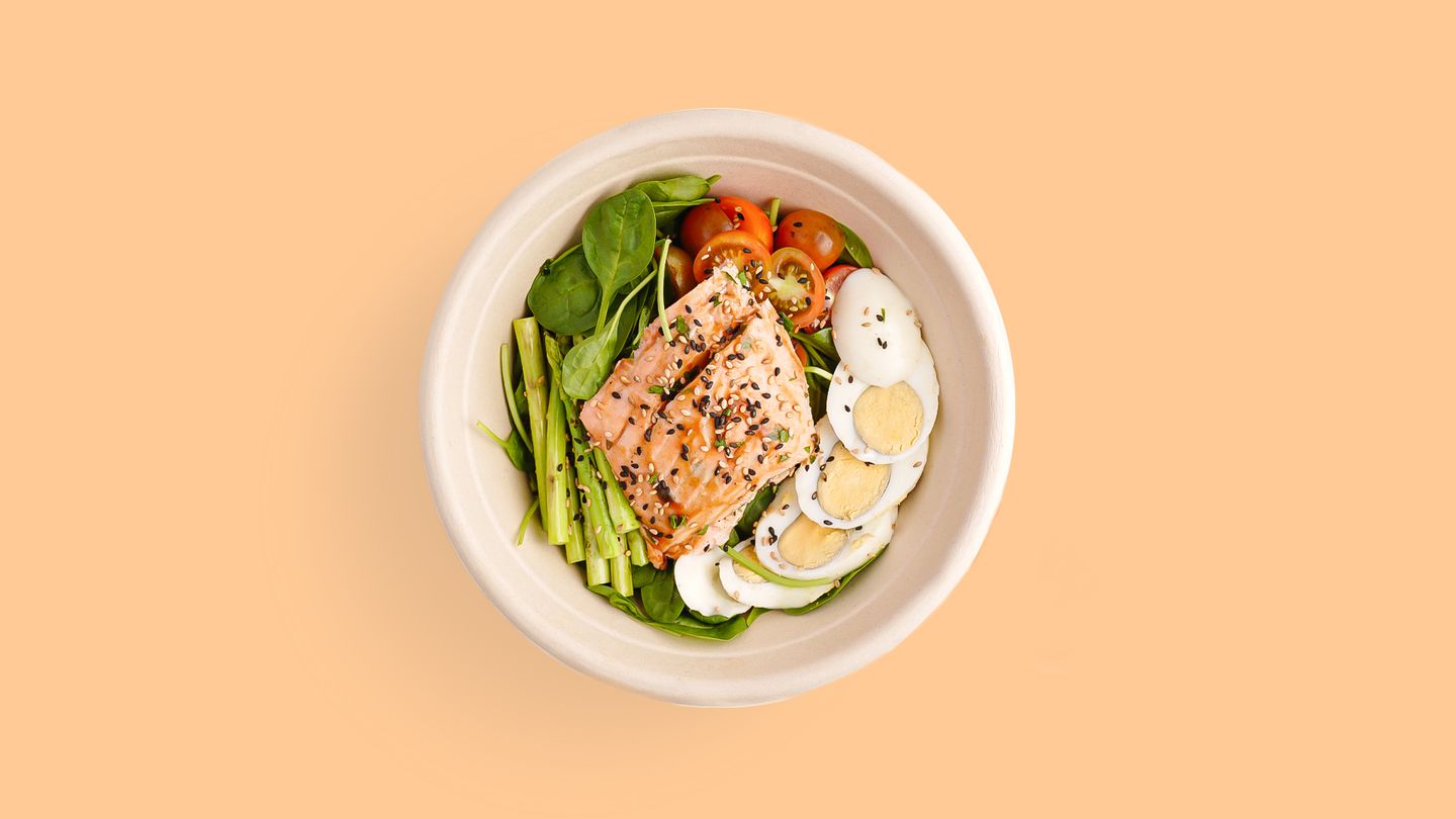 Teriyaki Salmon & Egg 452 Kcal
