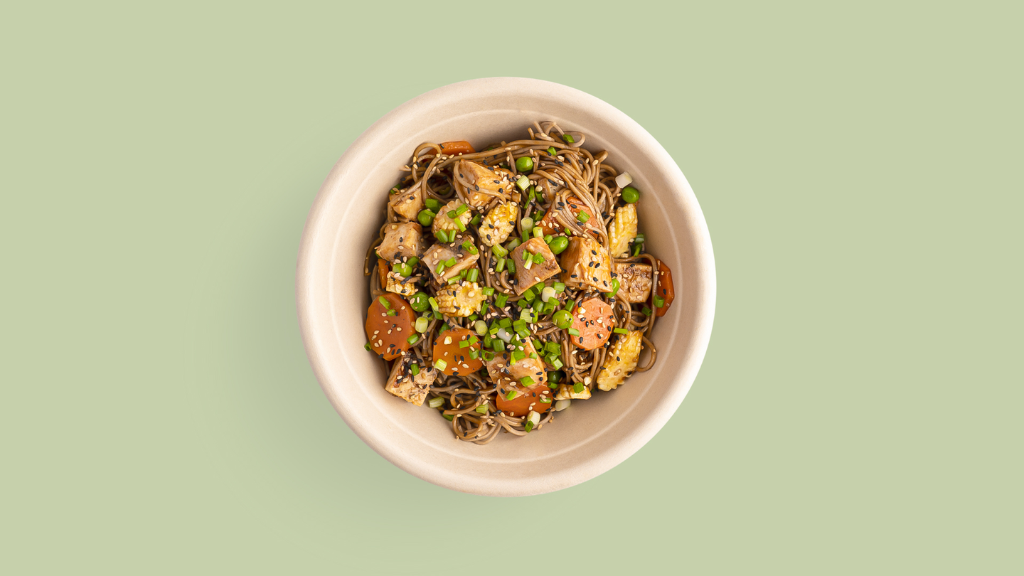Teriyaki Chicken Soba Noodles 585 Kcal