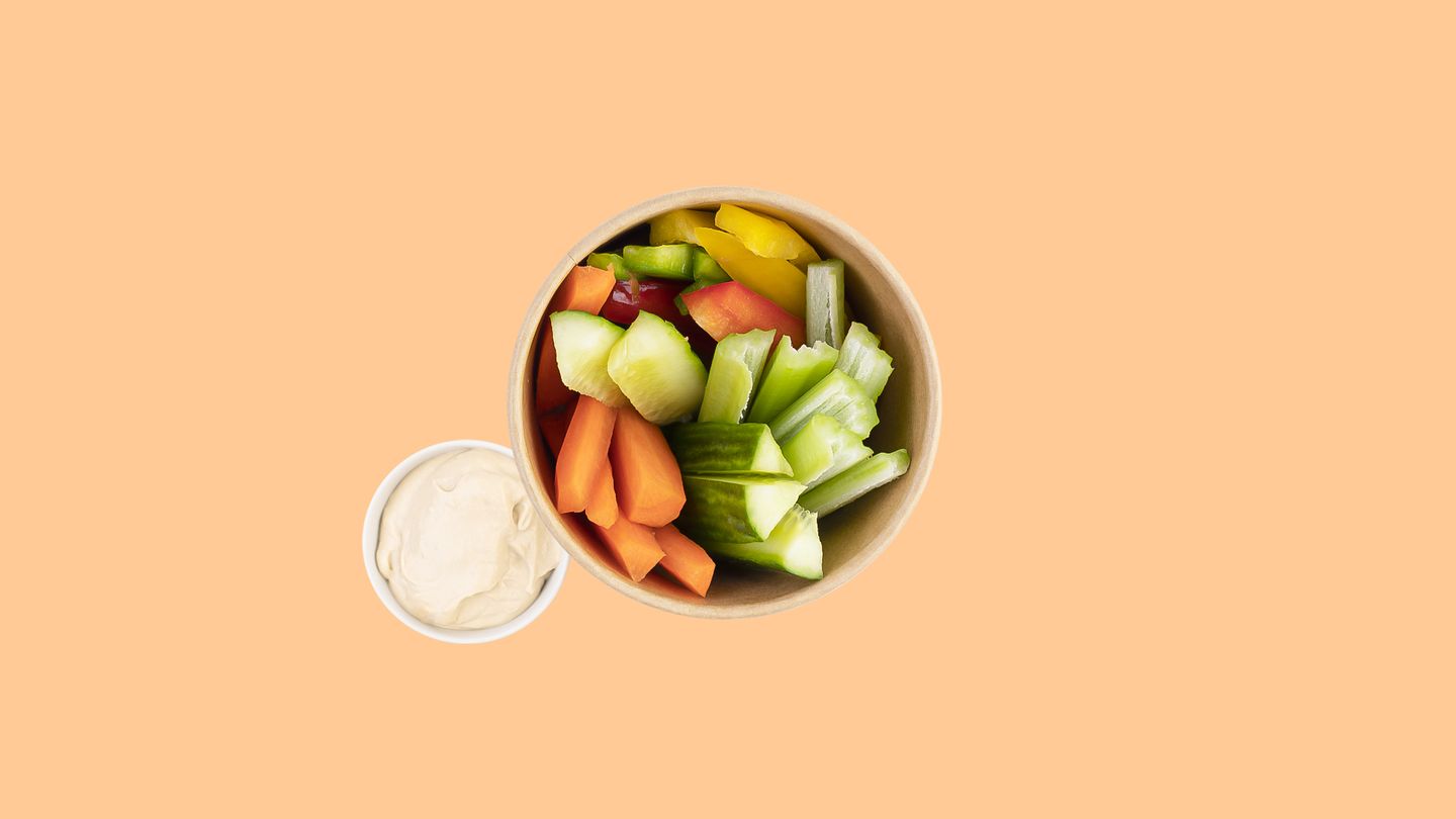 Veg Crudites With Hummus 140 Cal