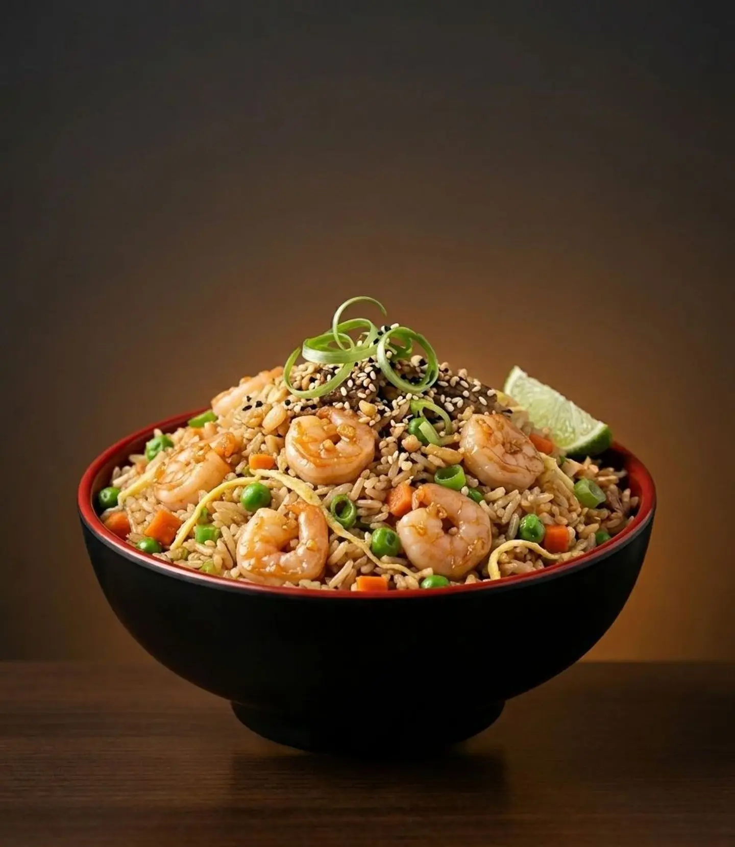 أرز مقلي الروبيان