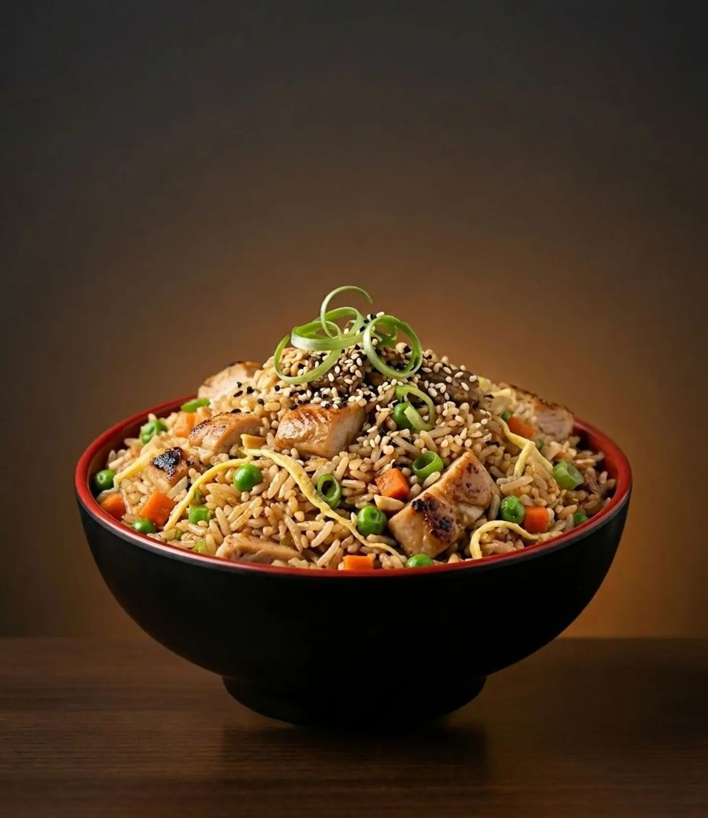 أرز مقلي بالدجاج