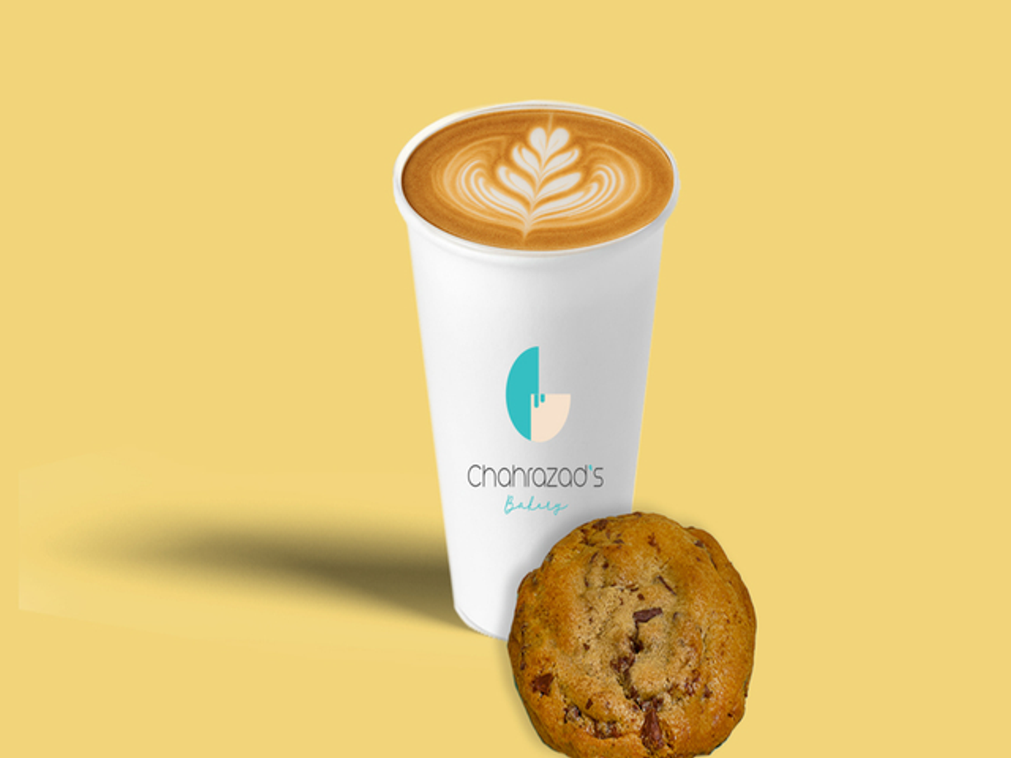 كوكي مع كافيه لاتيه