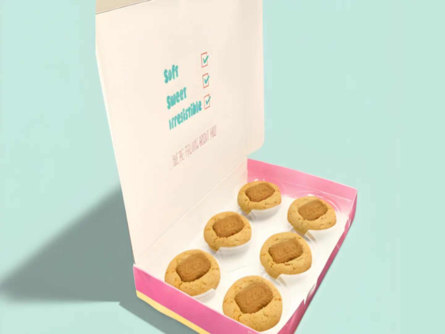 علبة تحتوي على ٦ كوكيز لوتس