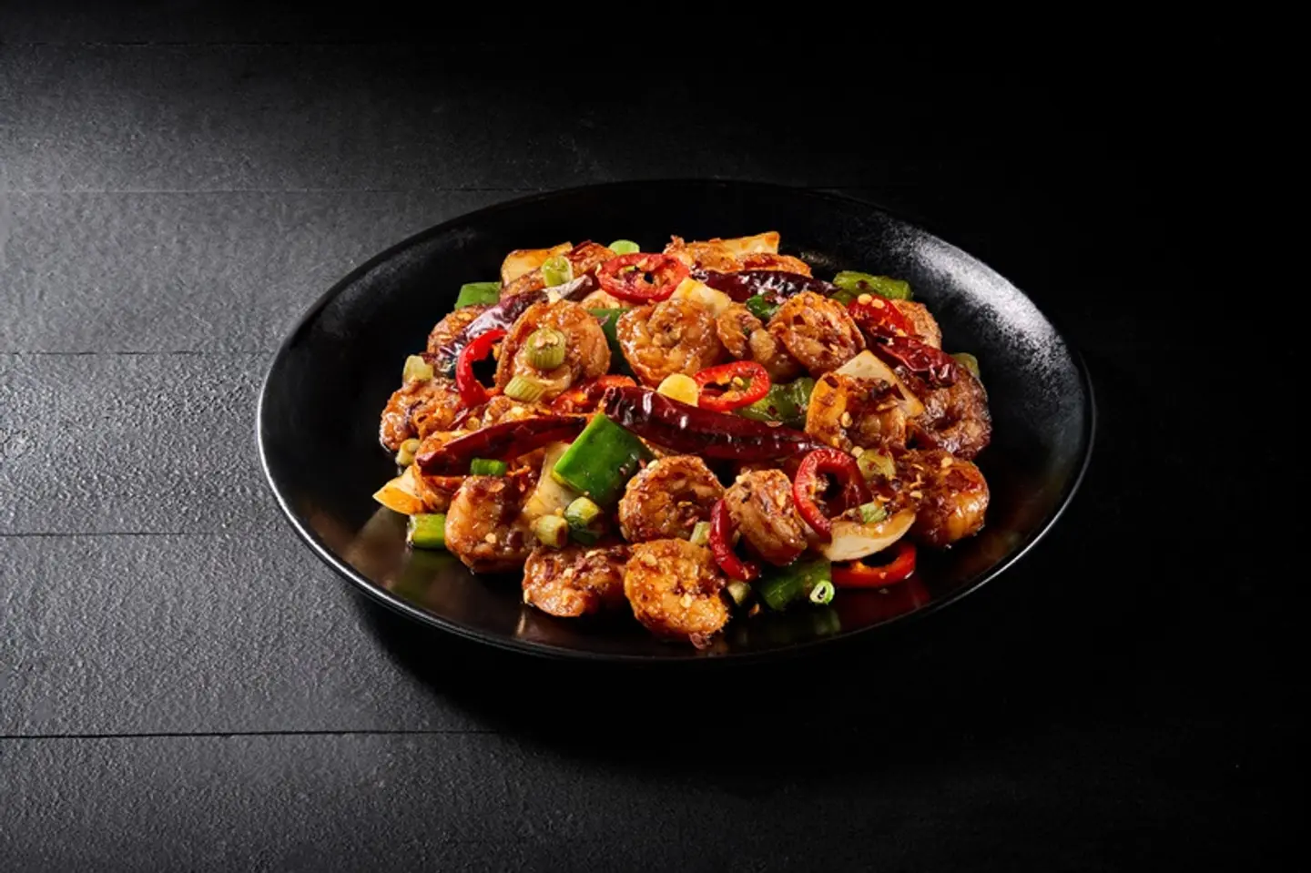 حلقات الروبيان الحارة