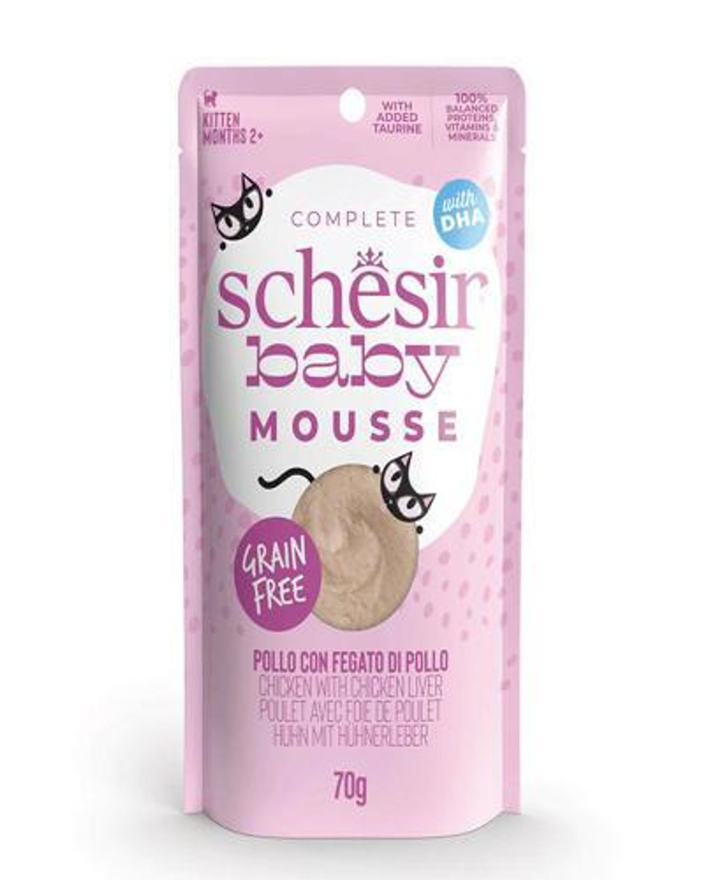 Schesir Kitten Wet Food Mousse With Chicken & Liver 70g