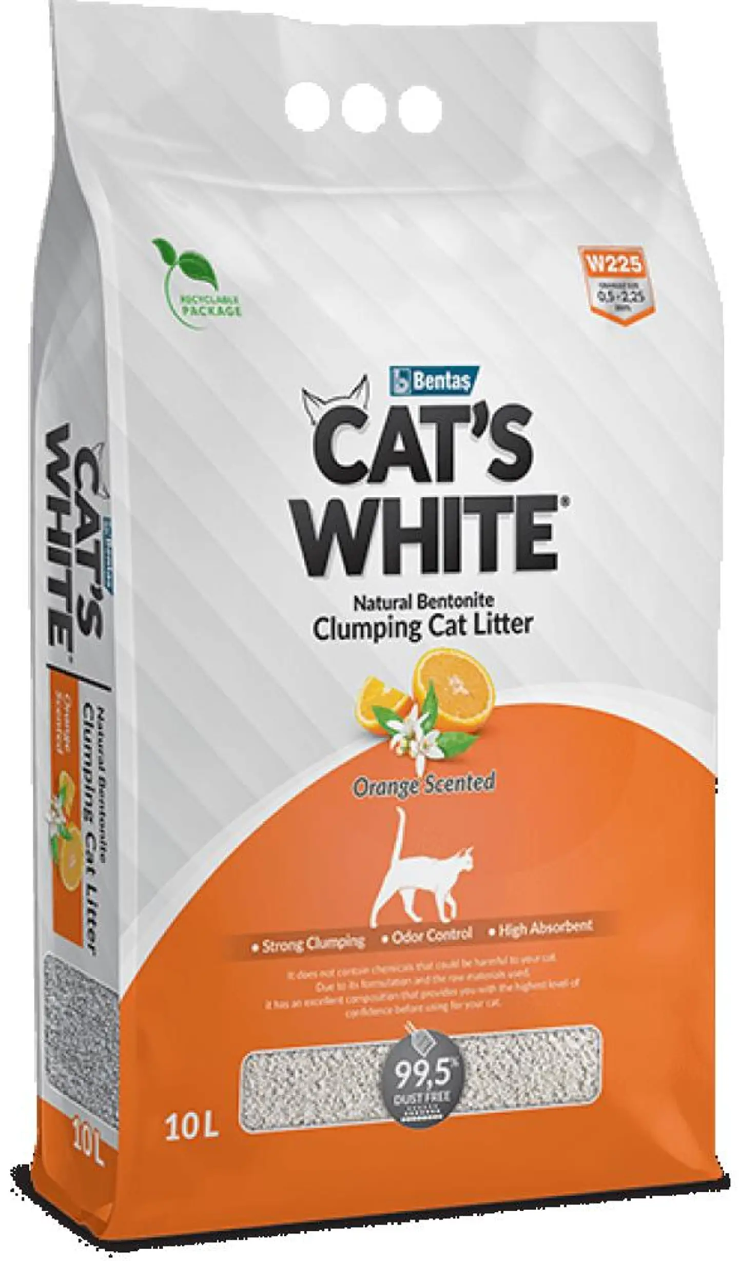 Cat White Natural Cat Litter Orange Scent 10 L