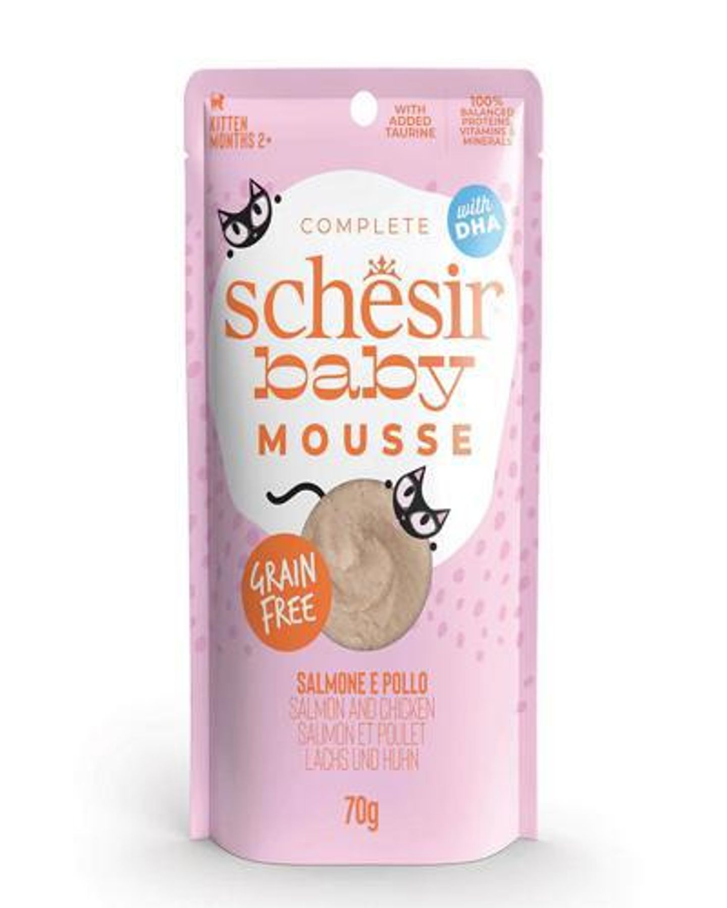 Schesir Kitten Wet Food Chicken & Salmon Mousse 70g