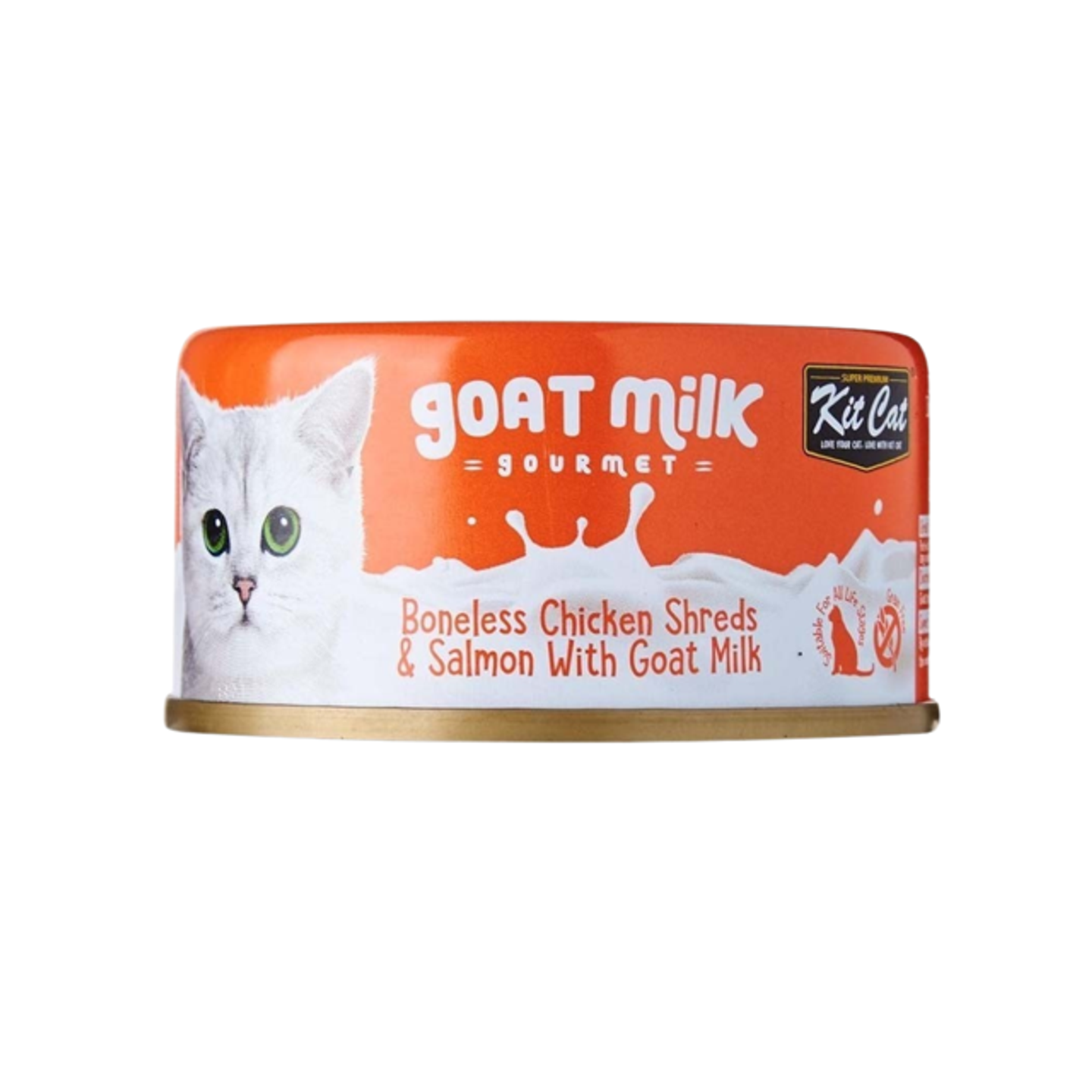 Kit Cat Wet Food Chicken Slices With Salmon & Goat Milk 70g