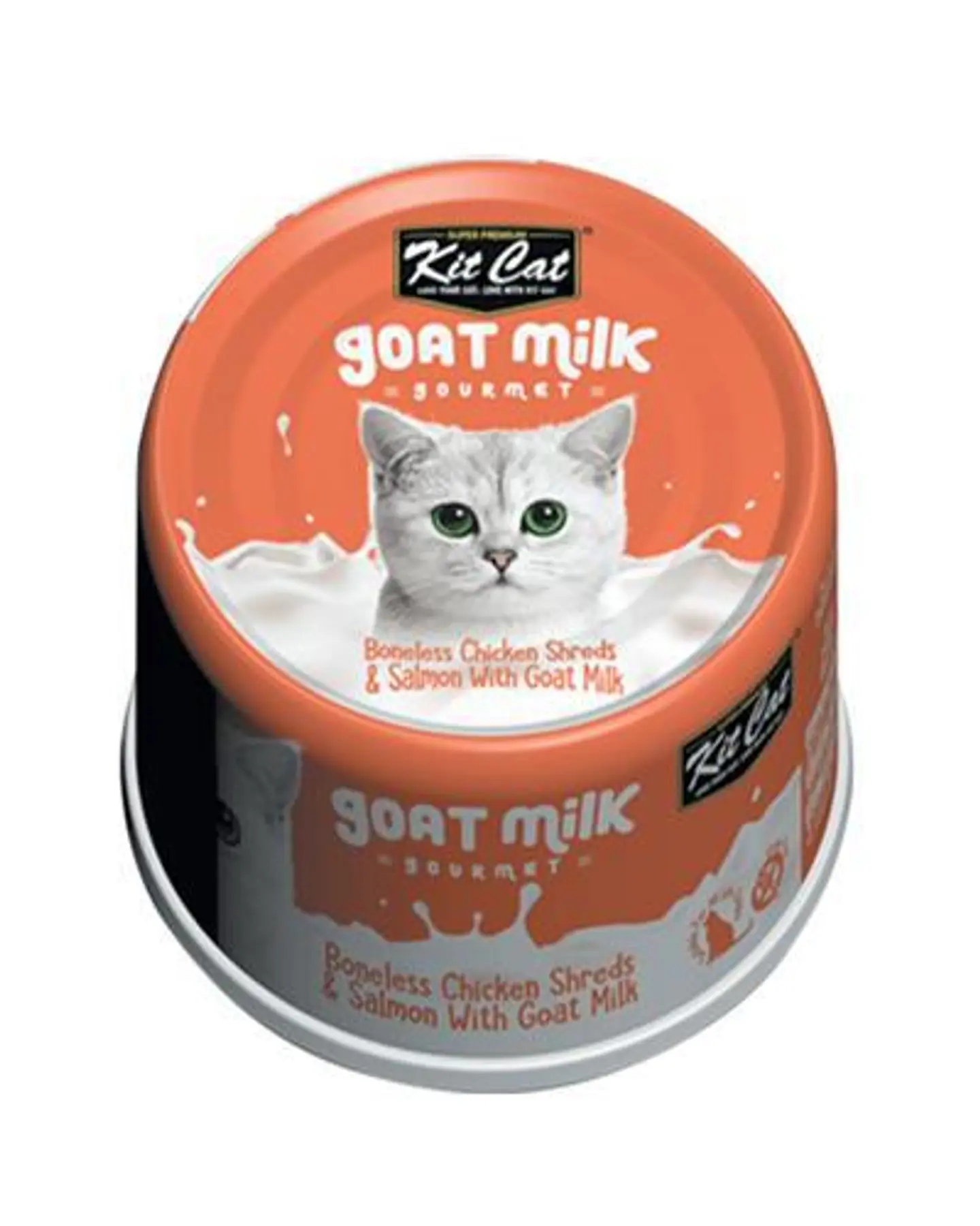 Kit Cat Wet Food Chicken Slices With Salmon & Goat Milk 70g