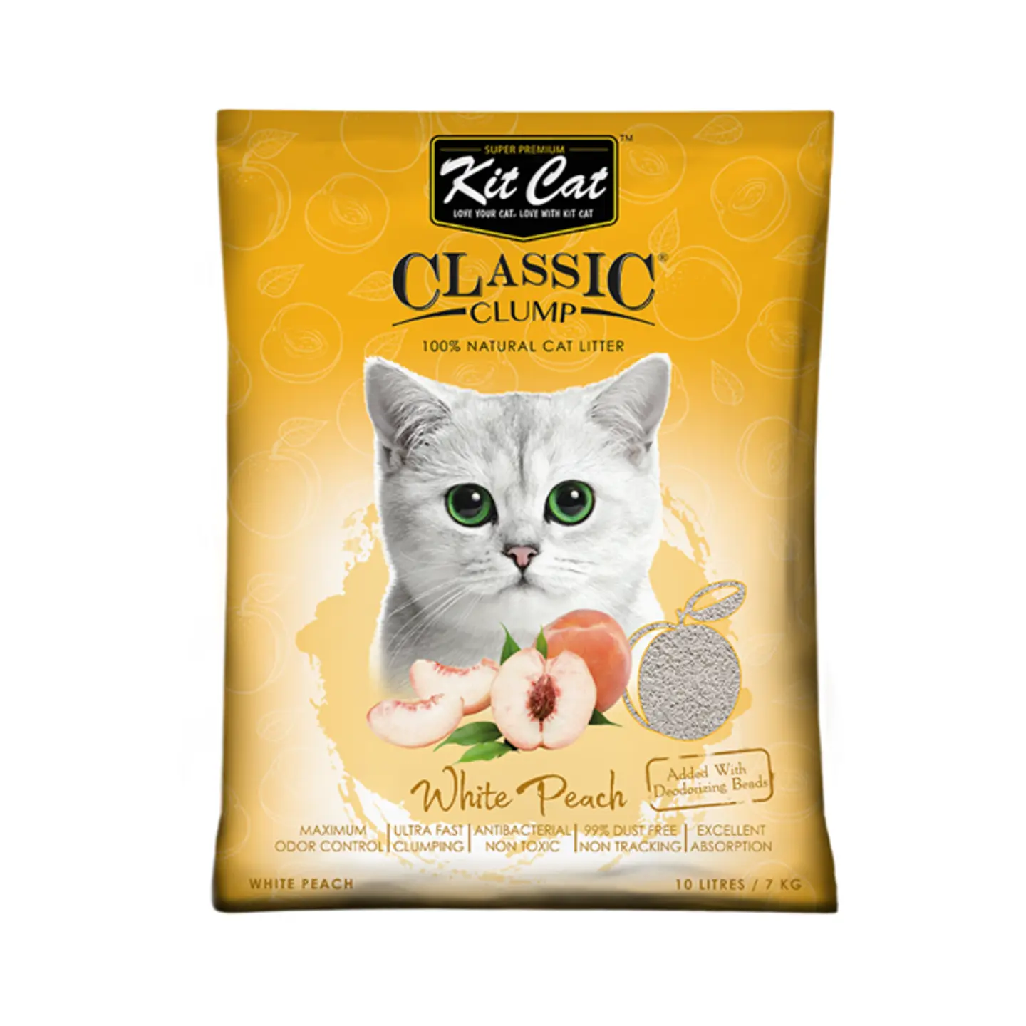 Kit Cat Classic Cat Litter Peach Scent 10 L