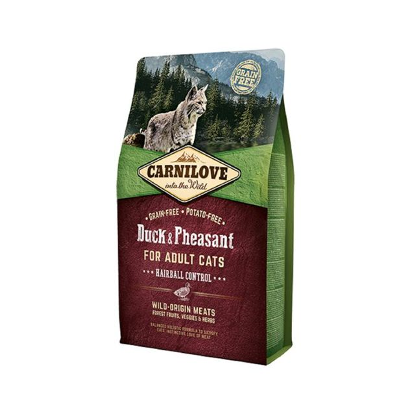 Carnilove Duck And Pheasant Hairball Control Dry Cat Food 2kg