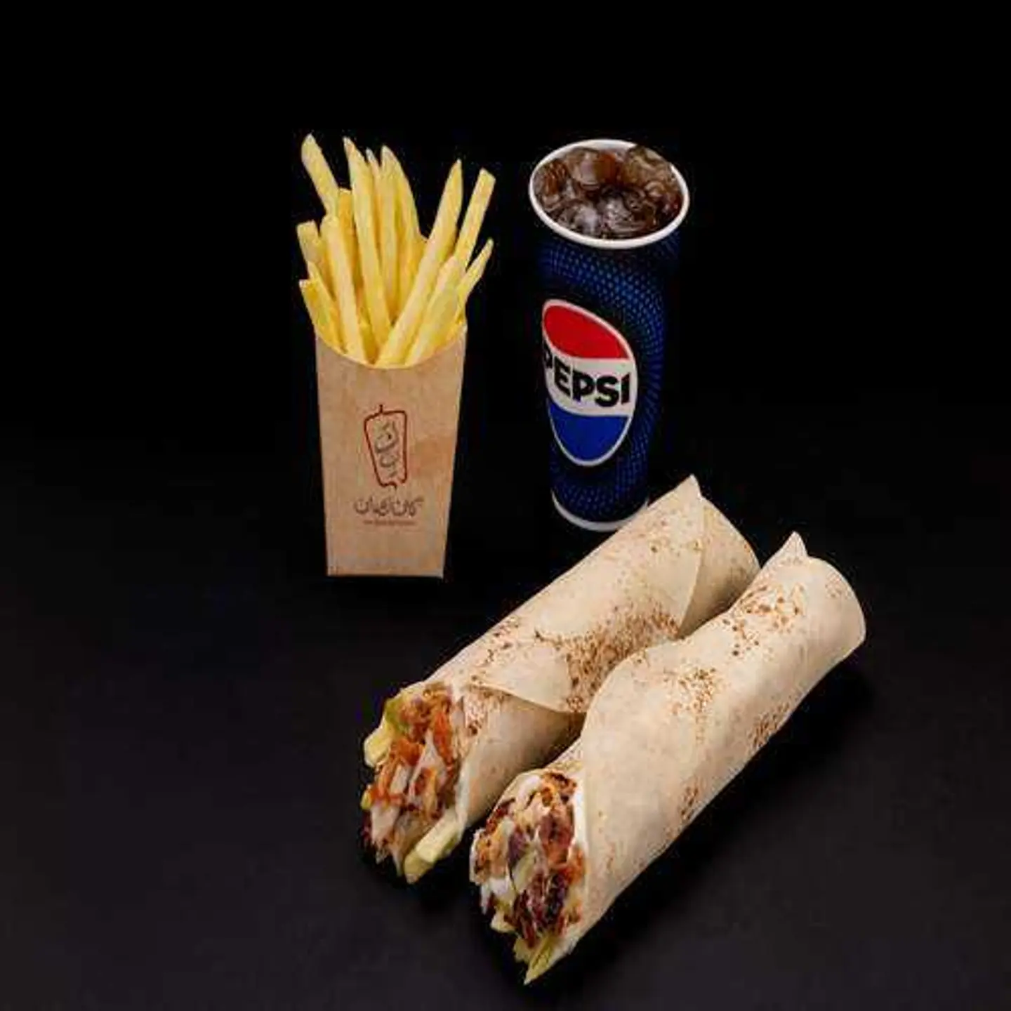 وجبة شاورما خبز صاج دجاج