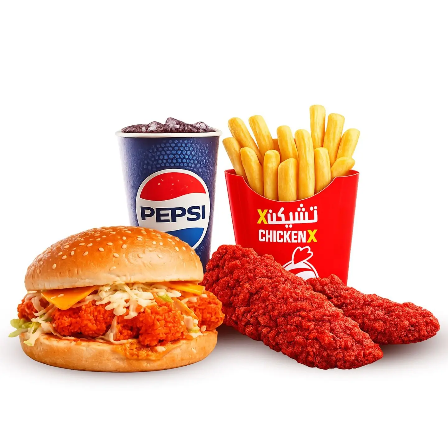 وجبة زنجر ناشفل مع ٢ استربس