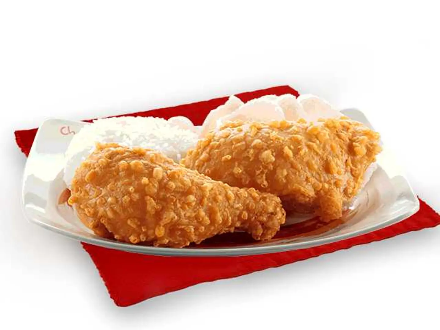 2pcs Chinese Style Fried Chicken With Rice