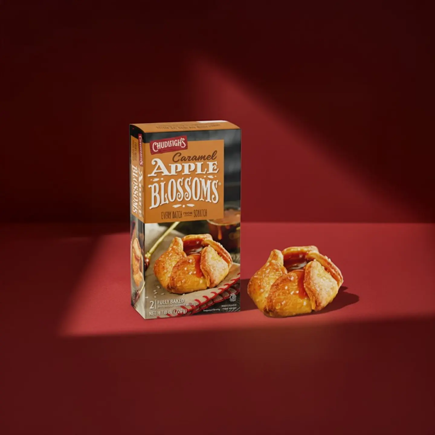 فطيرة التفاح بالكراميل 2 قطعة