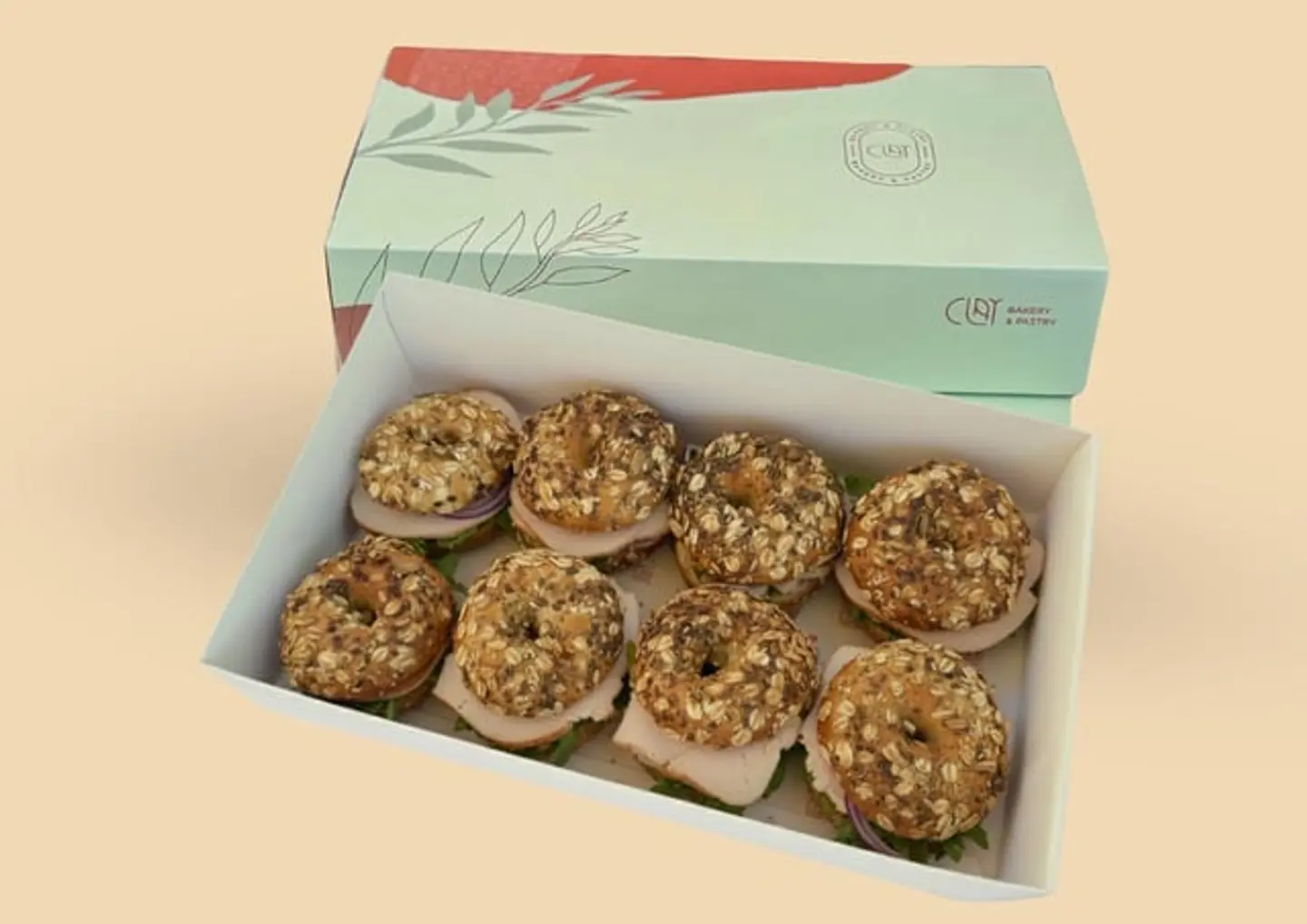 Mini Bagel Turkey Cheese