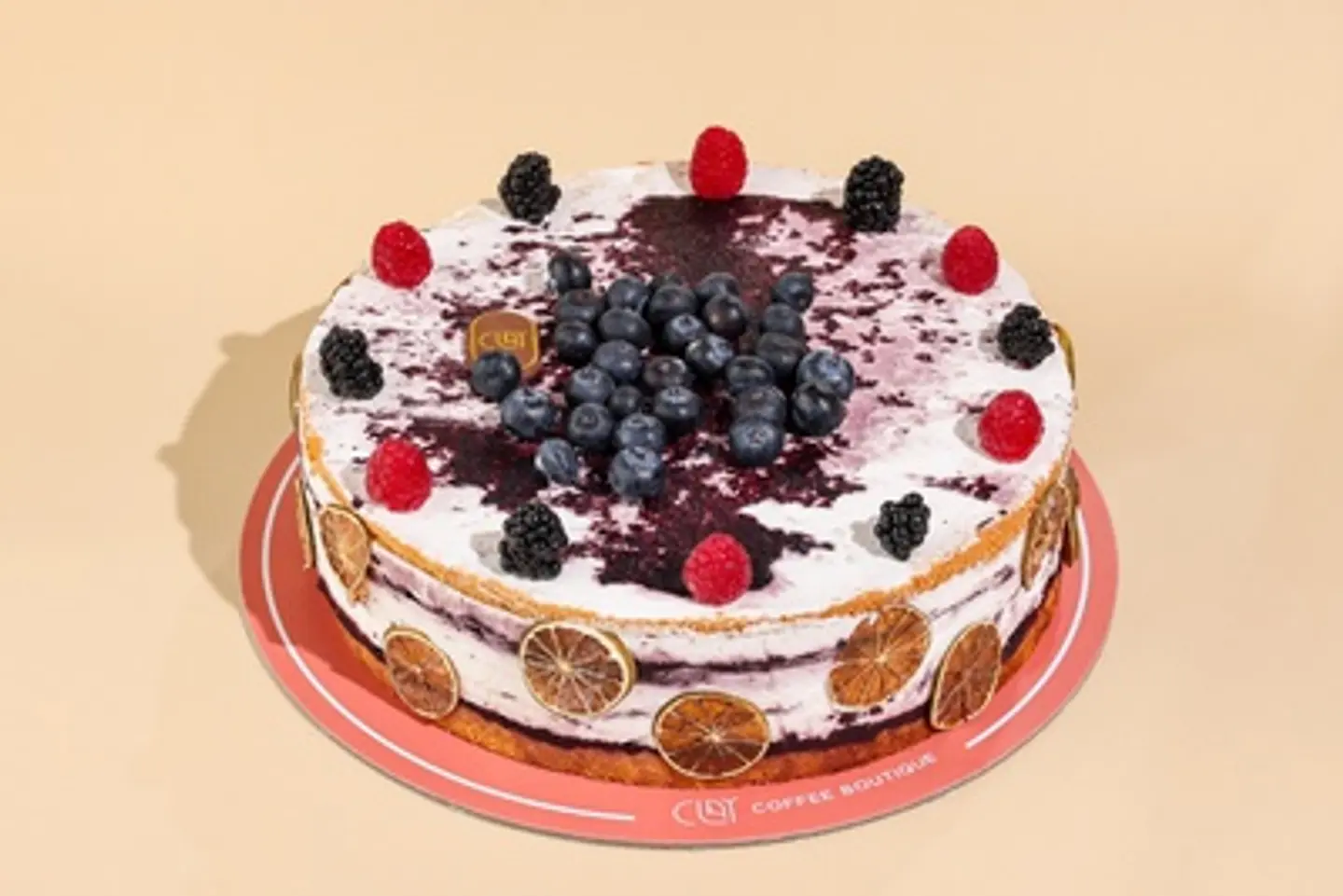 كيك الليمون بالتوت الازرق كبير