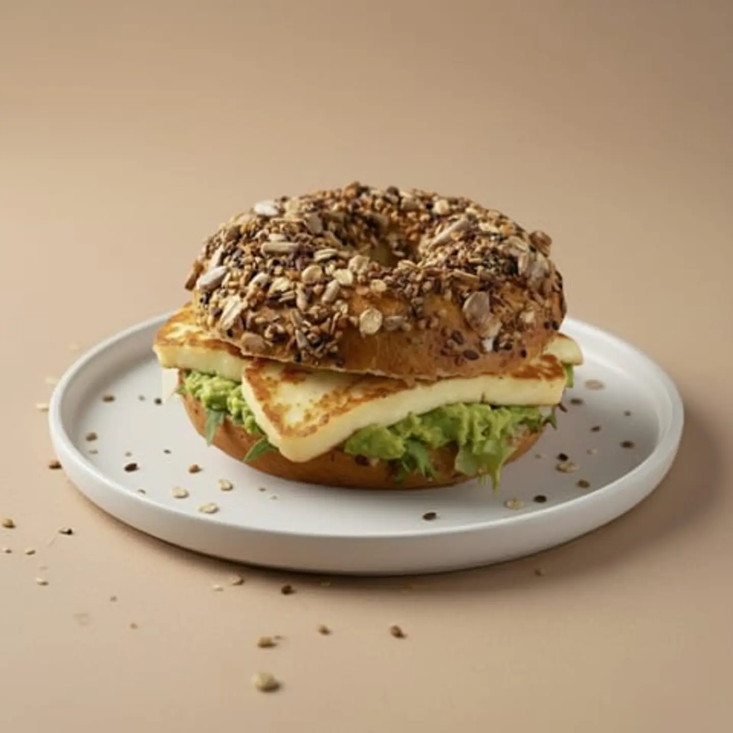 Bagel Halloumi Avocado