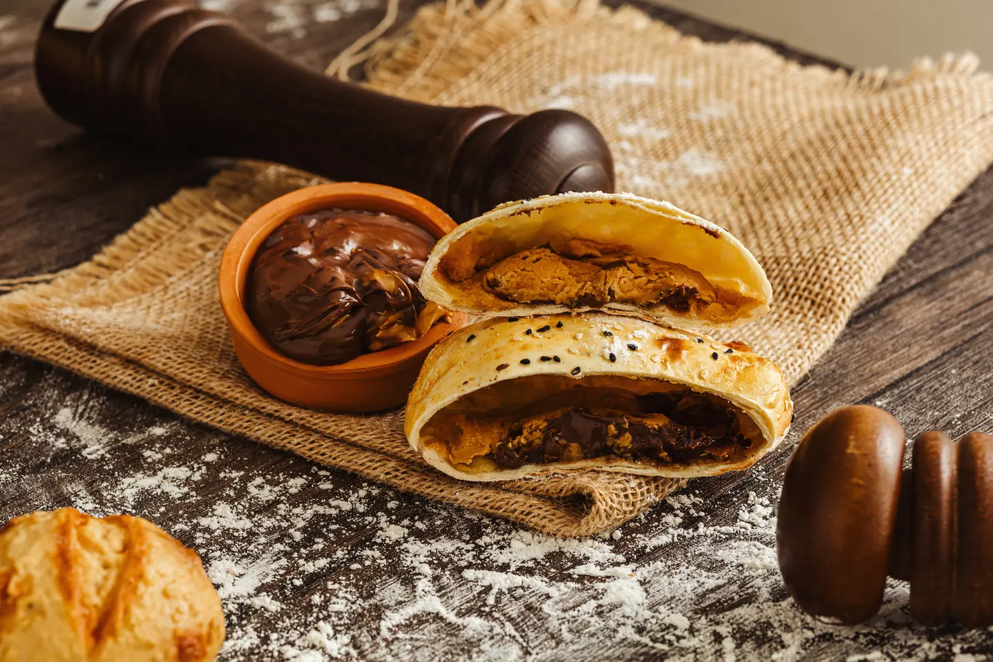 فطيرة نوتيلا فول سوداني