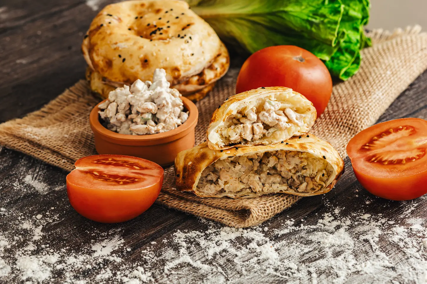 فطيرة دجاج جبن