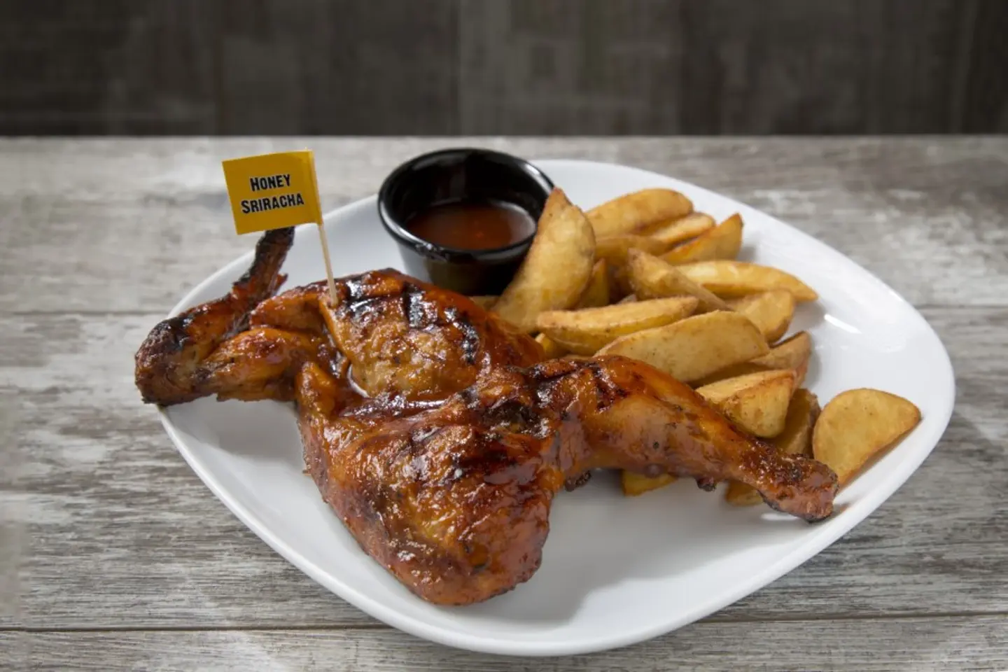 Half Grilled Chicken   Honey Sriracha