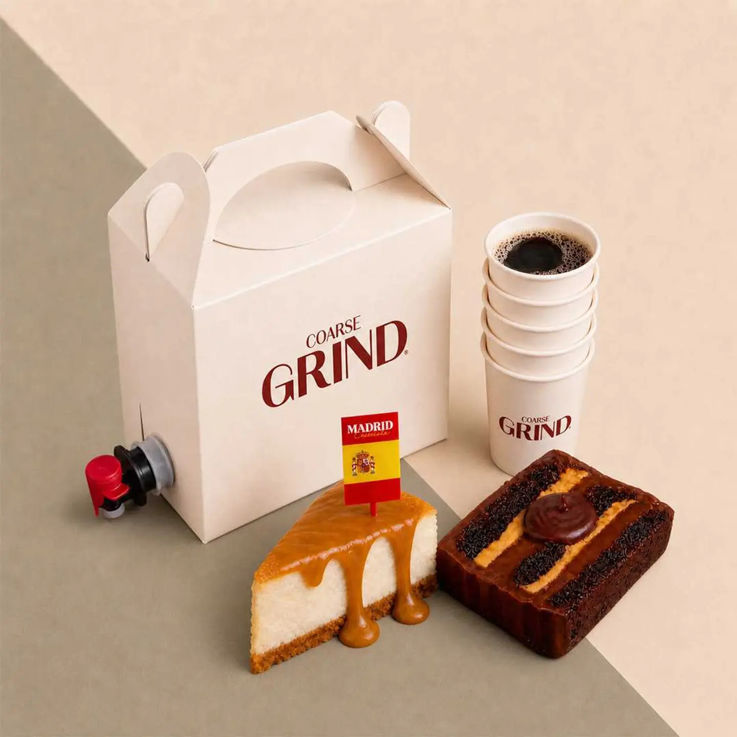 2 Cakes + 1 L Coffee Of The Day Box