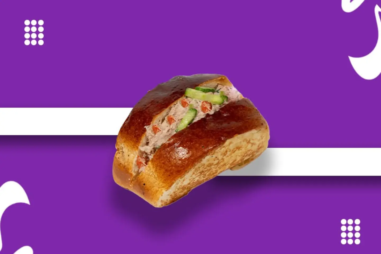 ساندويتش تونة بخبز البريوش