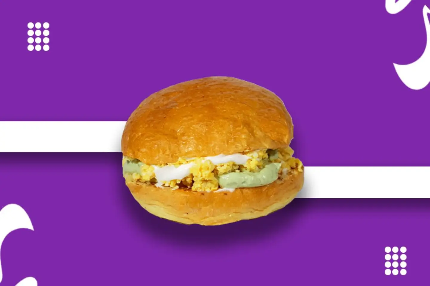 ساندويتش بيض كلاسيك بخبز البريوش