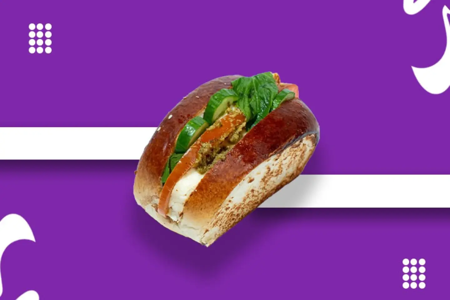 ساندويتش جبنة حلومي بخبز البريوش