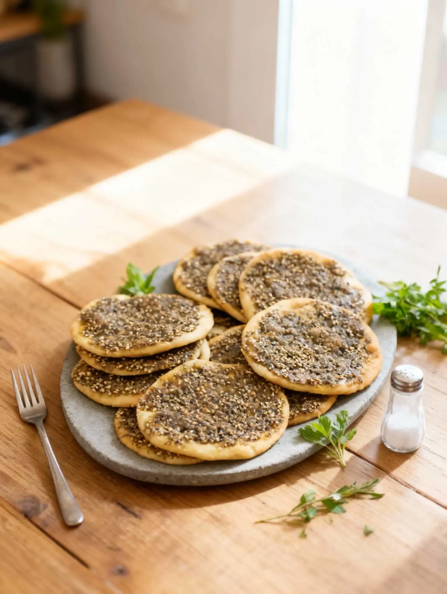 Mini Manakish Zaatar (10 Pcs)