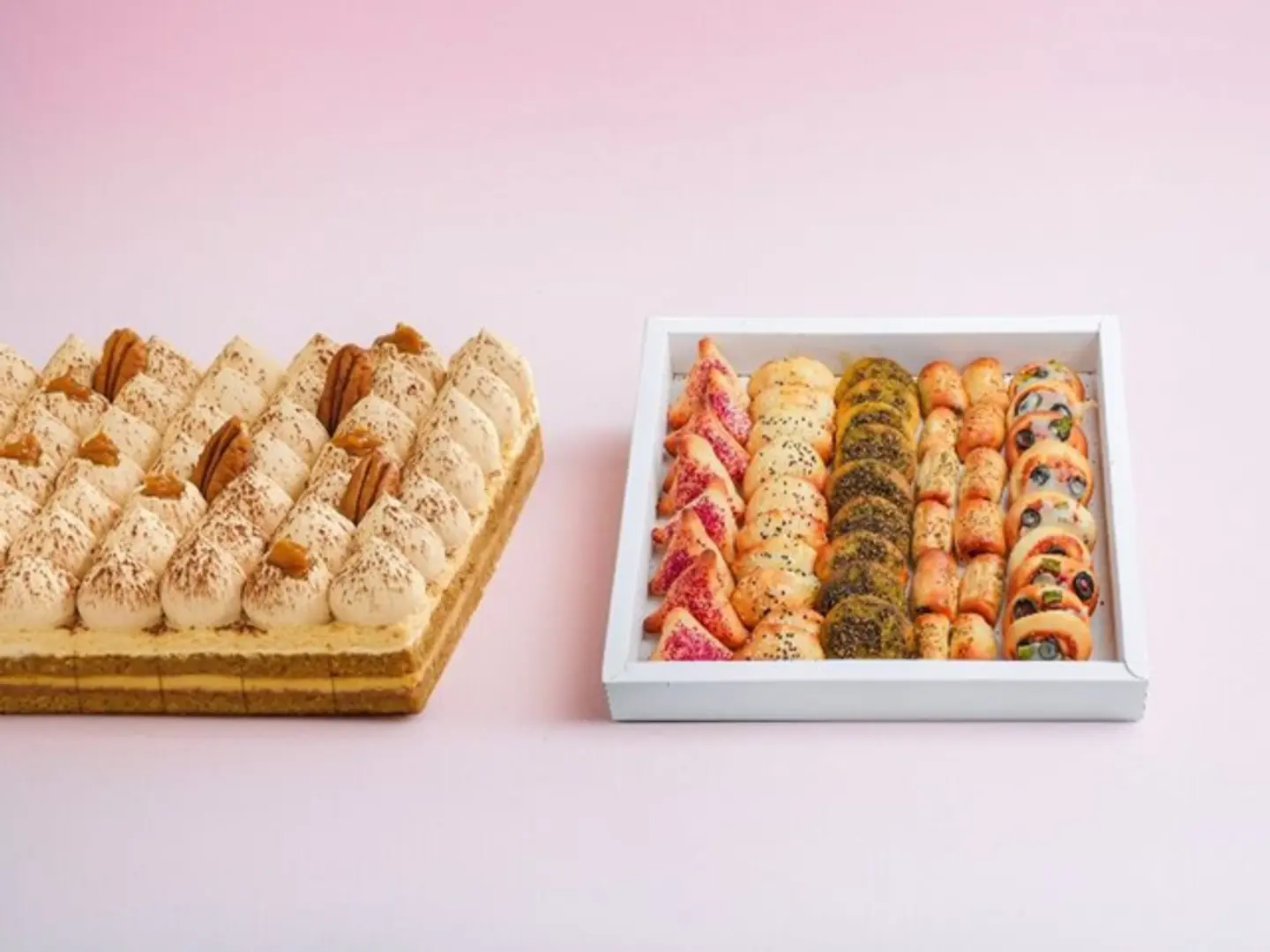 Pecan Cubes & Pastry Box