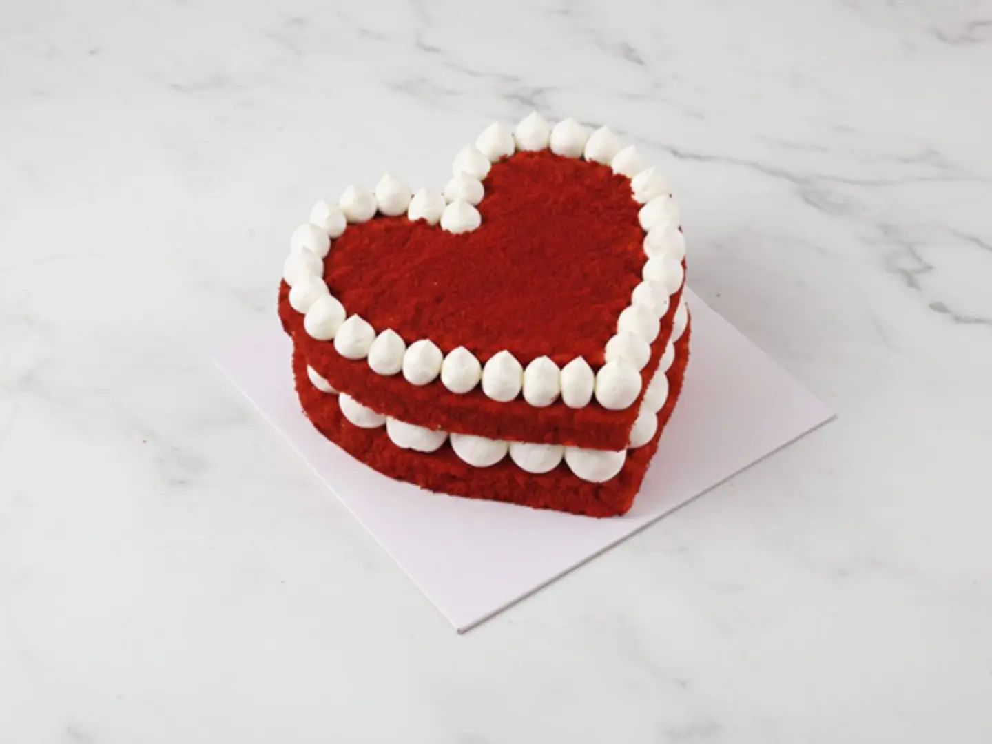 Red Velvet Heart Cake