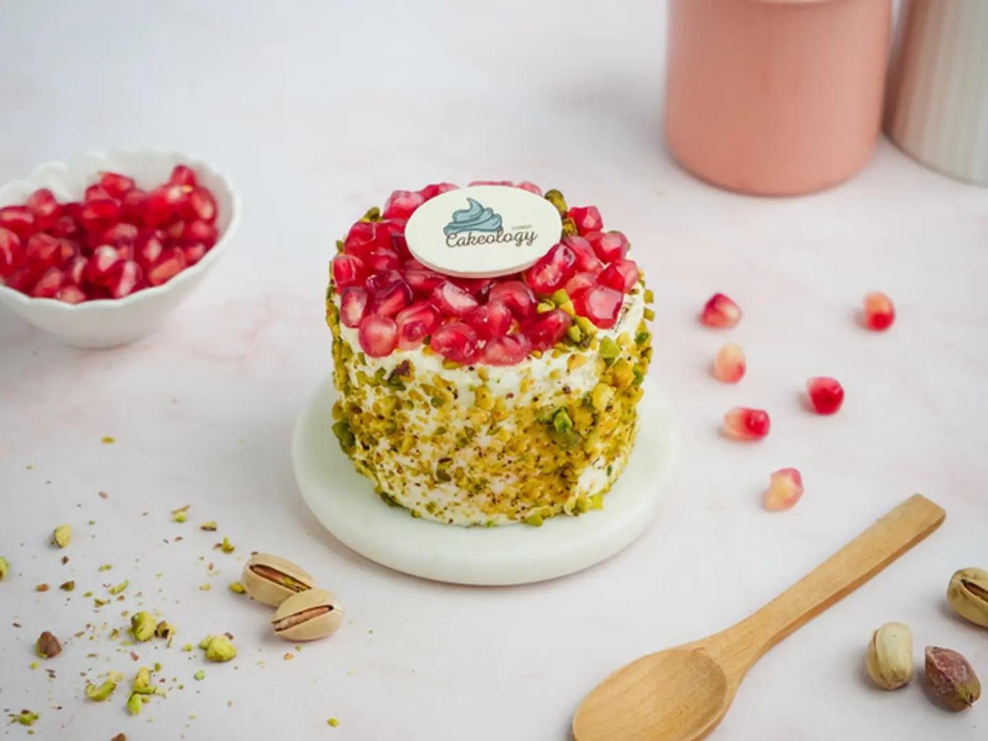 Pistachio Pomegranate Slice
